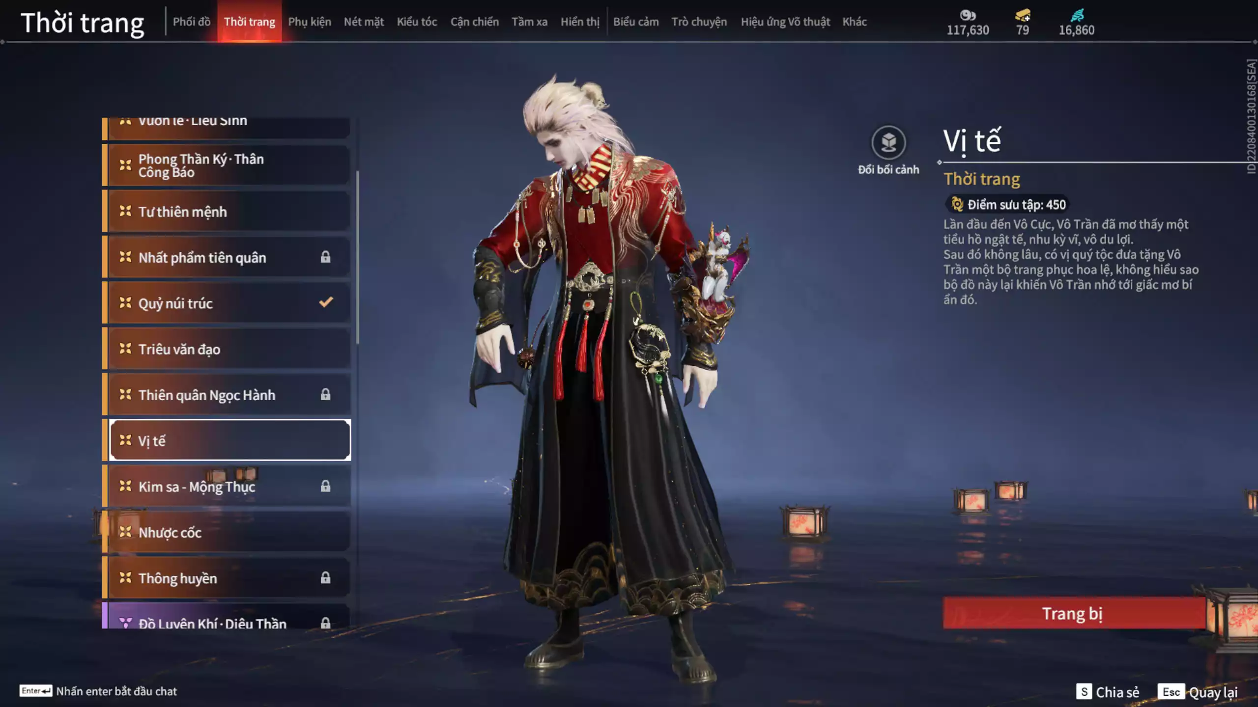 Ảnh Acc 7777: *** Siêu Vip ***10 Vũ Khí Đỏ: Quyền Nhận-Kỳ Lân Phách, Kinh Bách Lý, Gậy Như Ý, Thái đao Cửu Âm, Đại Đao Lang Vương, Dao găm-Thiên Quỳnh, Ngược Đêm Rạng, Thương Nhai Giác, Pháo- Thiên Phạt, Cung-Tất Phương 5 Trang Phục Đỏ: Thủ Mặc Kỳ, Lệ giao nhân, Dạ Mị, Chấp Minh Thần Quân, Hóa Thân Minh Vương