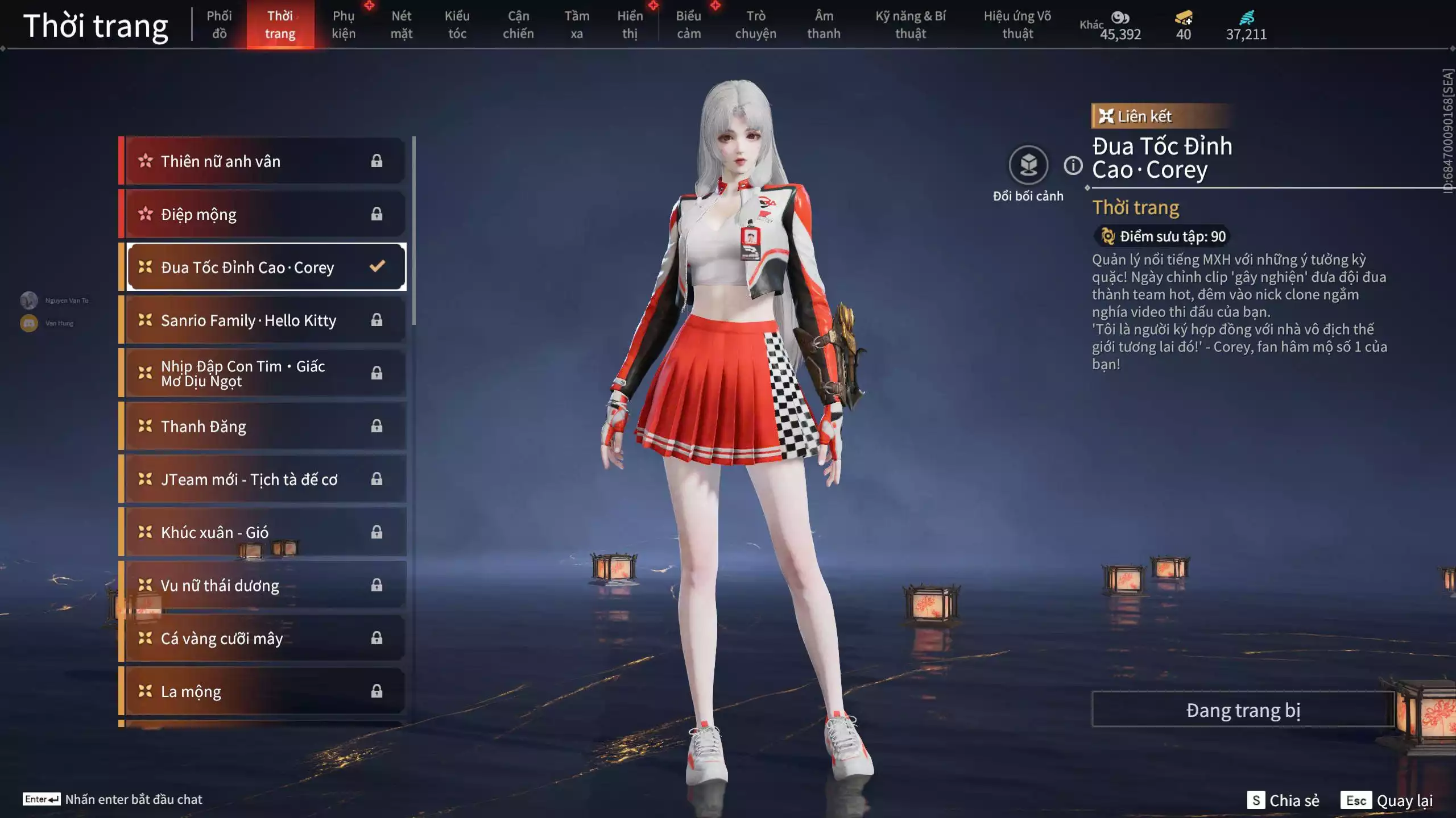 Ảnh Acc 296: 3 Vũ khí đỏ: Hỏa Luân, Tinh Đế, Song Long Chầu Nguyệt 2 Trang Phục Đỏ: Áo Chu Tước, Hoa Của Cát