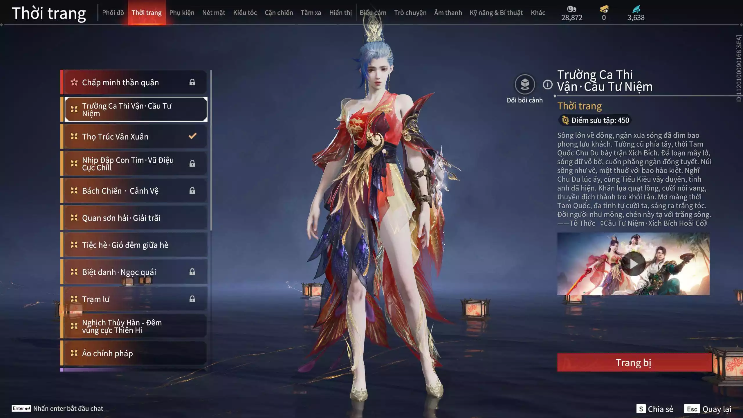 Ảnh ACC VIP MS: 010725 1 Trích Tinh: Cung-Hoa Sương Tiễn ( 1 Sao Vàng, 2 Sao Đỏ), 16 Vũ khí đỏ, 12 Trang Phục đỏ, 10 Thời Trang Bikini, 9 Phụ Kiện Hóa Hình, Nhiều Thời Trang Limited