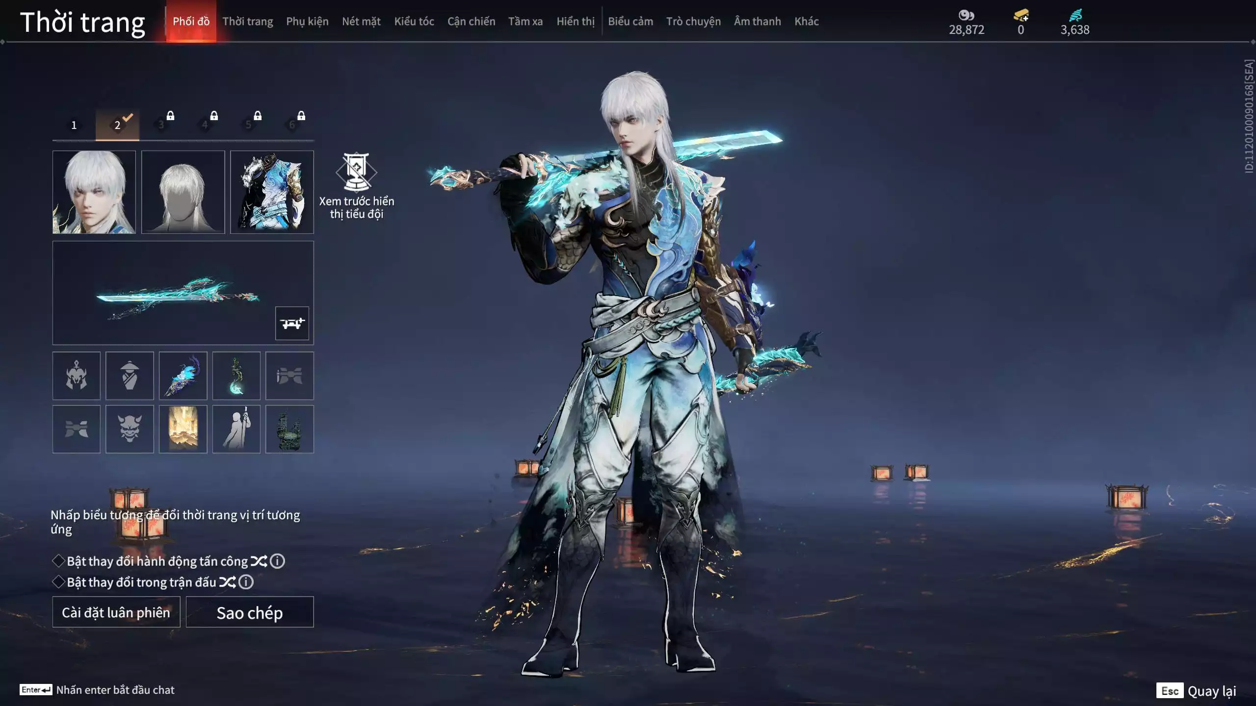 Ảnh ACC VIP MS: 010725 1 Trích Tinh: Cung-Hoa Sương Tiễn ( 1 Sao Vàng, 2 Sao Đỏ), 16 Vũ khí đỏ, 12 Trang Phục đỏ, 10 Thời Trang Bikini, 9 Phụ Kiện Hóa Hình, Nhiều Thời Trang Limited