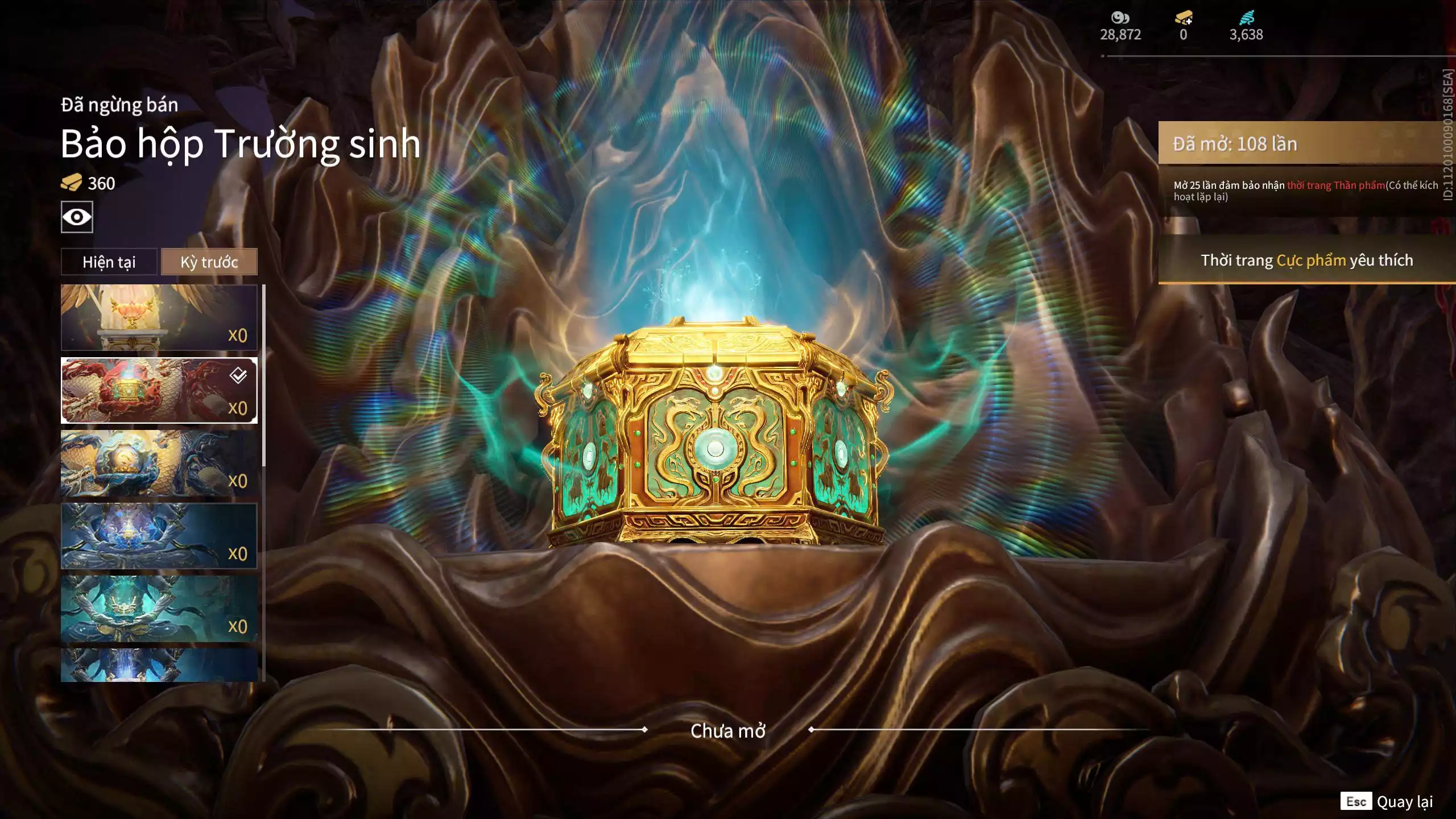 Ảnh ACC VIP MS: 010725 1 Trích Tinh: Cung-Hoa Sương Tiễn ( 1 Sao Vàng, 2 Sao Đỏ), 16 Vũ khí đỏ, 12 Trang Phục đỏ, 10 Thời Trang Bikini, 9 Phụ Kiện Hóa Hình, Nhiều Thời Trang Limited