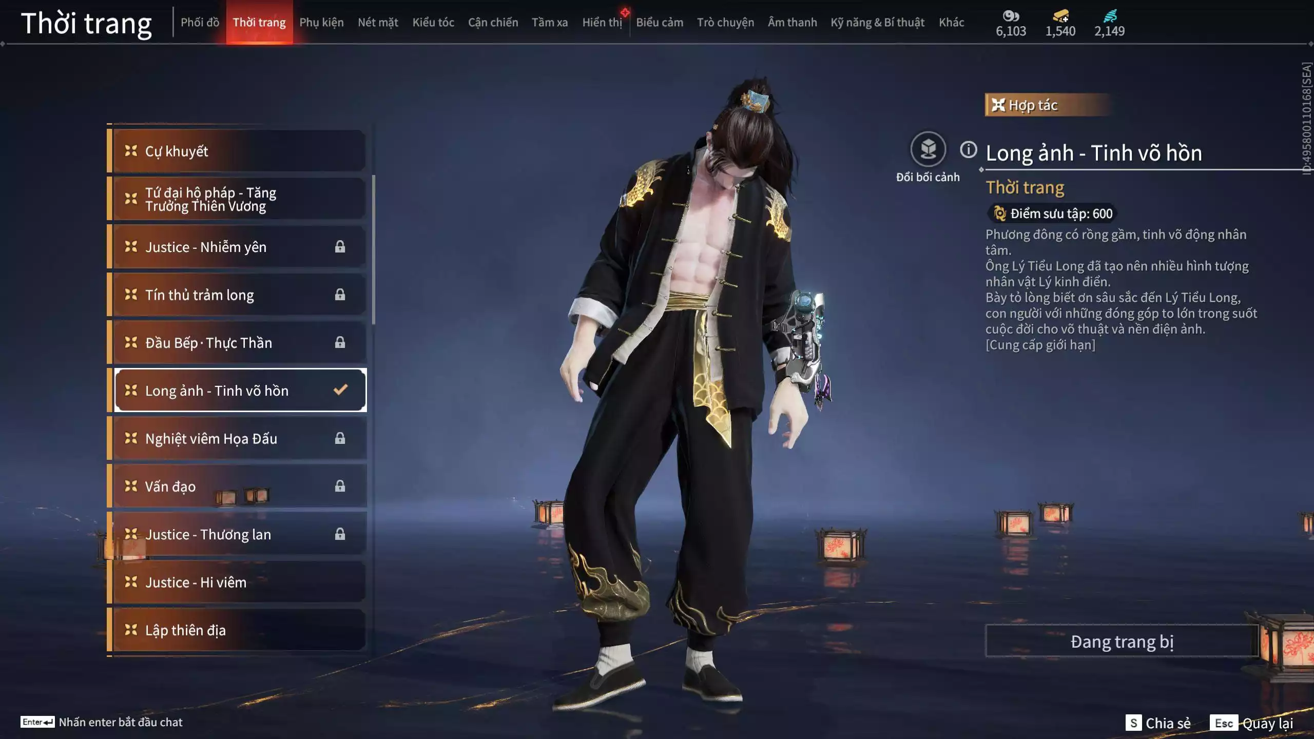 Ảnh Acc 637: *** Dư 1m Steam + 1k5 vàng ***5 Vũ khí đỏ: Gậy Như Ý, Thiên Quỳnh, Tinh Đế, Kích Phi Tướng, Ngược Đêm Rạng, 4 Trang phục đỏ: Tân Hôn Nhuộm Đỏ, Cô Phù Thủy Nhỏ, Hóa Thân Minh Vương, Điệp Mộng