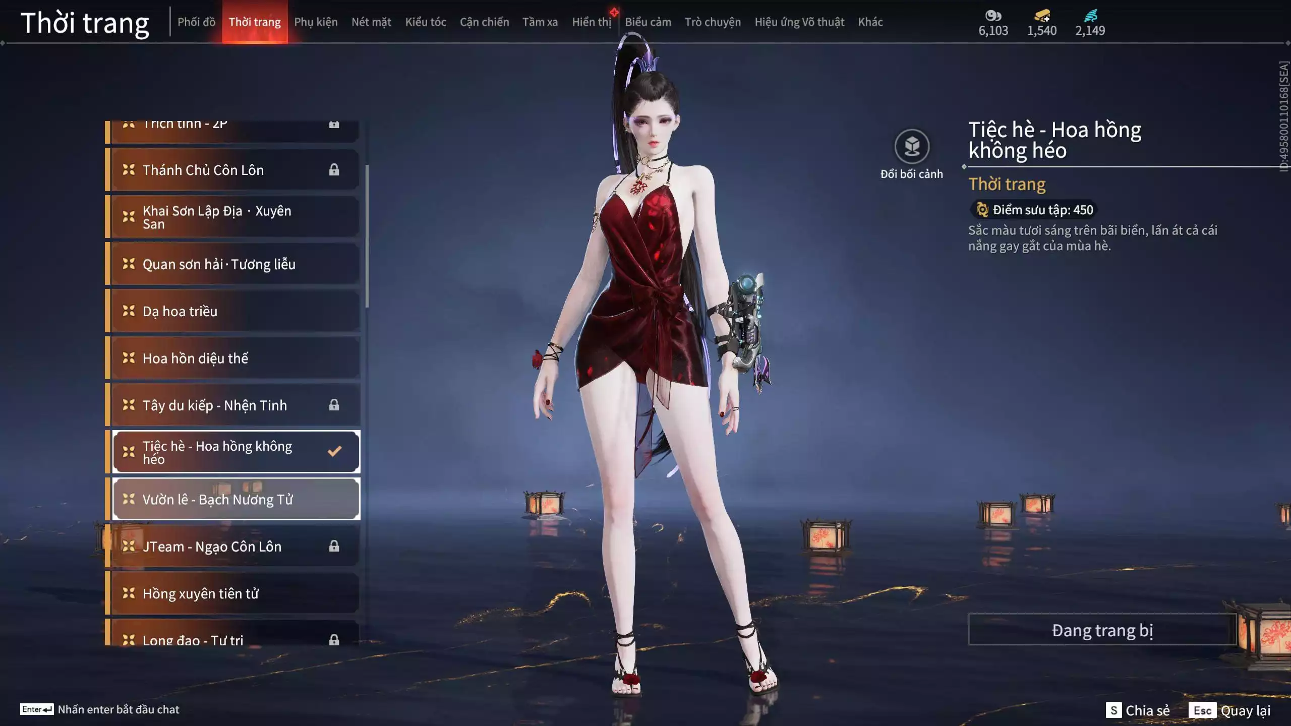 Ảnh Acc 637: *** Dư 1m Steam + 1k5 vàng ***5 Vũ khí đỏ: Gậy Như Ý, Thiên Quỳnh, Tinh Đế, Kích Phi Tướng, Ngược Đêm Rạng, 4 Trang phục đỏ: Tân Hôn Nhuộm Đỏ, Cô Phù Thủy Nhỏ, Hóa Thân Minh Vương, Điệp Mộng
