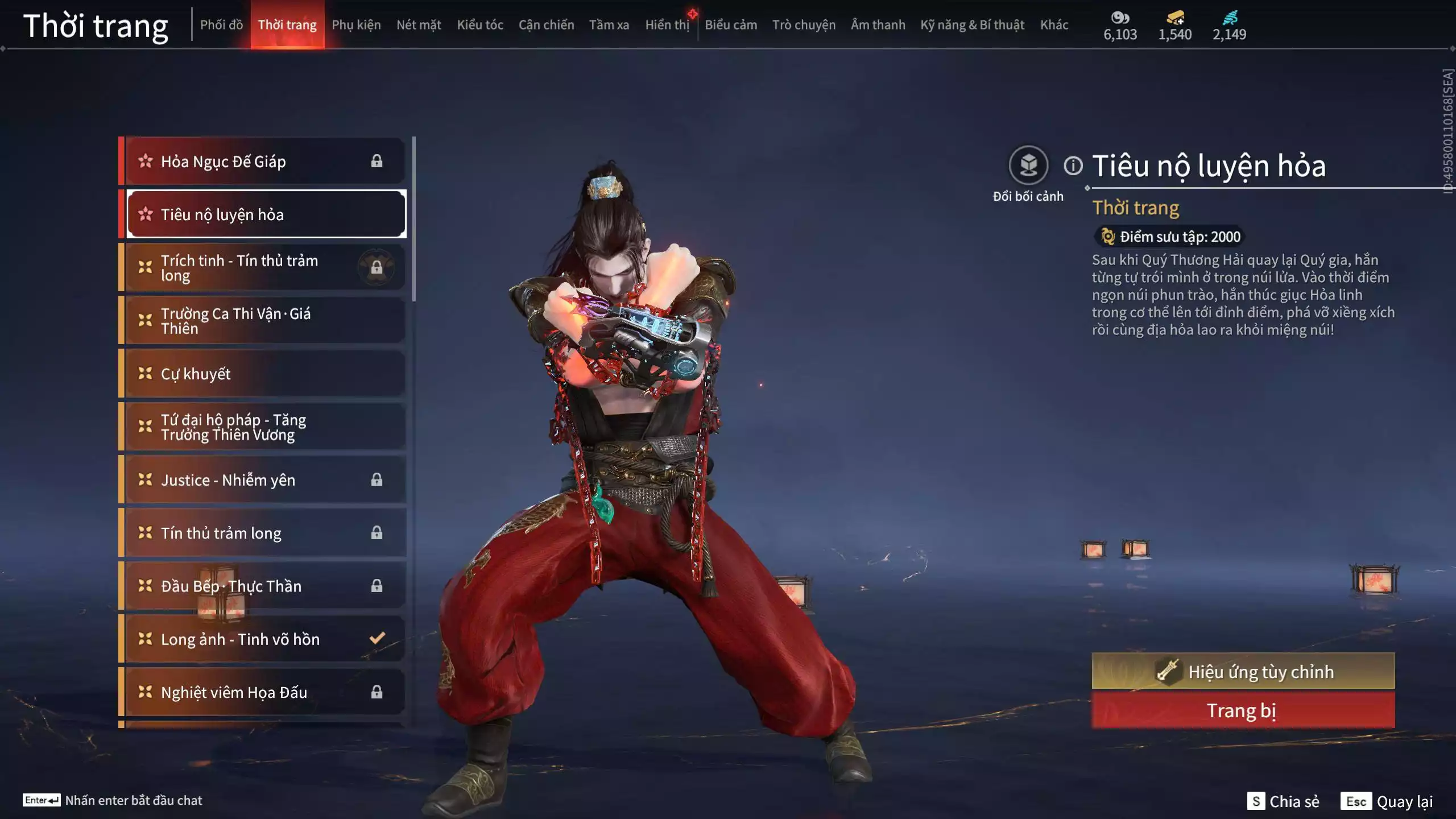Ảnh Acc 637: *** Dư 1m Steam + 1k5 vàng ***5 Vũ khí đỏ: Gậy Như Ý, Thiên Quỳnh, Tinh Đế, Kích Phi Tướng, Ngược Đêm Rạng, 4 Trang phục đỏ: Tân Hôn Nhuộm Đỏ, Cô Phù Thủy Nhỏ, Hóa Thân Minh Vương, Điệp Mộng