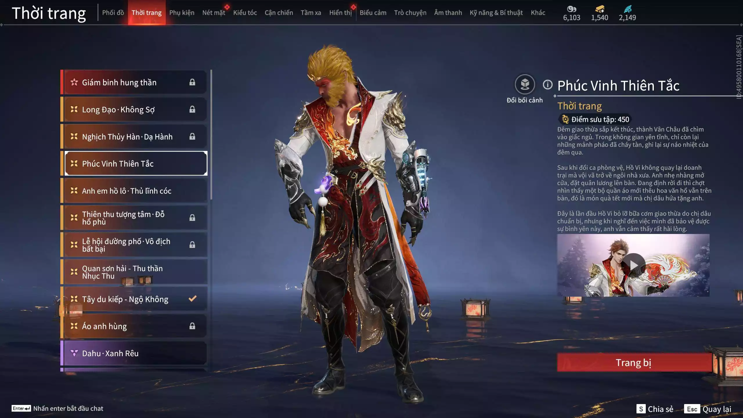 Ảnh Acc 637: *** Dư 1m Steam + 1k5 vàng ***5 Vũ khí đỏ: Gậy Như Ý, Thiên Quỳnh, Tinh Đế, Kích Phi Tướng, Ngược Đêm Rạng, 4 Trang phục đỏ: Tân Hôn Nhuộm Đỏ, Cô Phù Thủy Nhỏ, Hóa Thân Minh Vương, Điệp Mộng