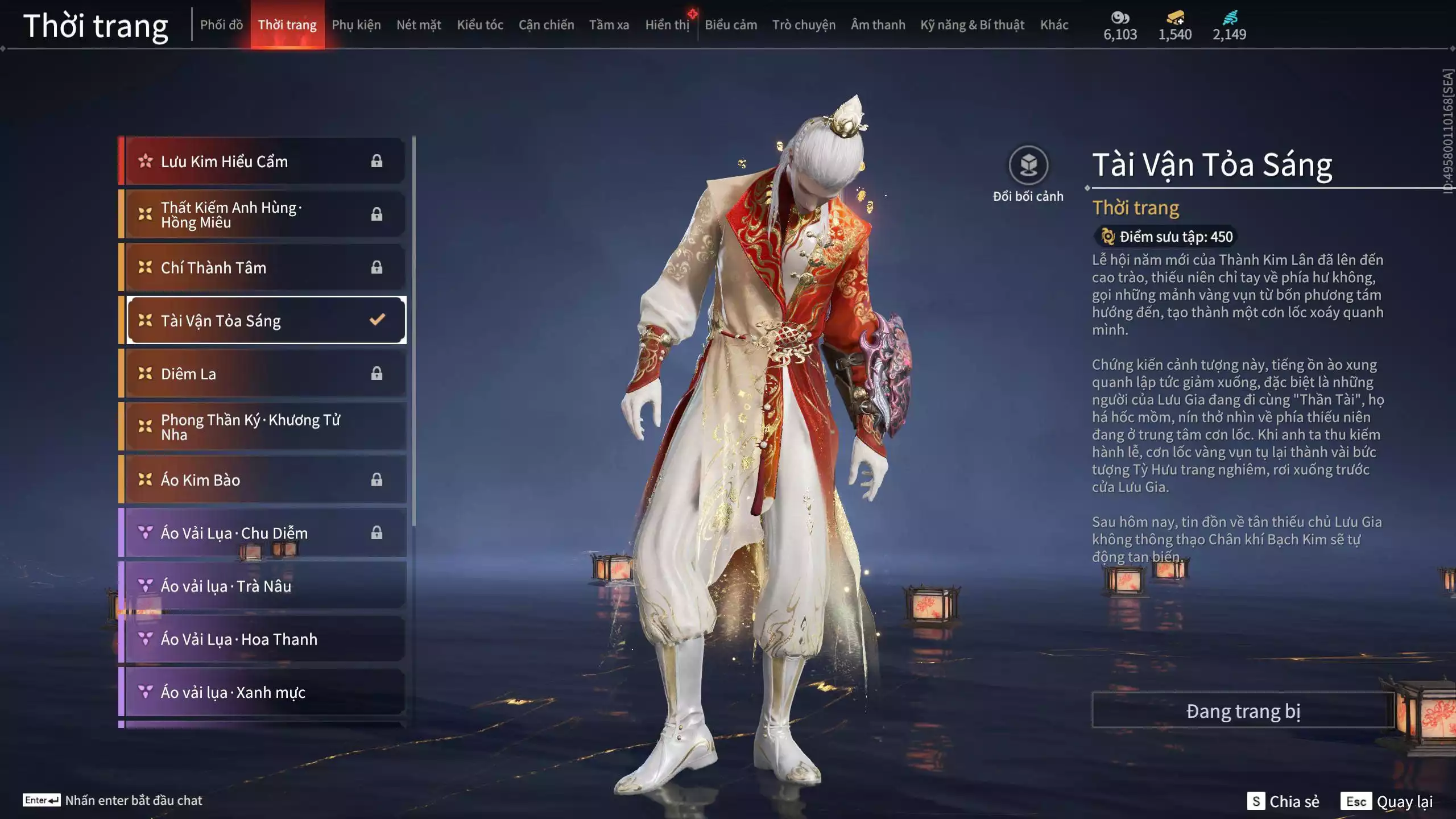 Ảnh Acc 637: *** Dư 1m Steam + 1k5 vàng ***5 Vũ khí đỏ: Gậy Như Ý, Thiên Quỳnh, Tinh Đế, Kích Phi Tướng, Ngược Đêm Rạng, 4 Trang phục đỏ: Tân Hôn Nhuộm Đỏ, Cô Phù Thủy Nhỏ, Hóa Thân Minh Vương, Điệp Mộng
