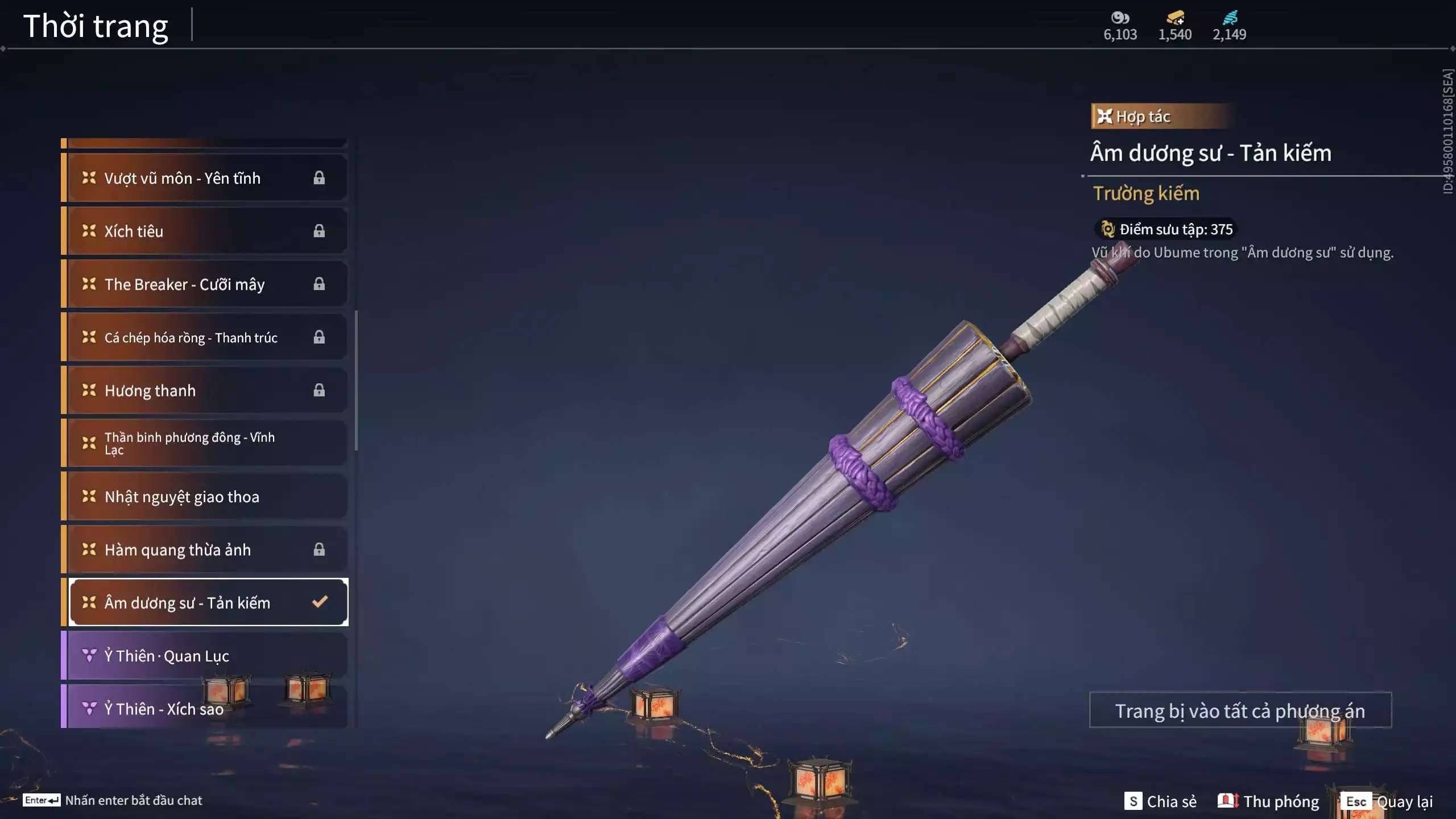 Ảnh Acc 637: *** Dư 1m Steam + 1k5 vàng ***5 Vũ khí đỏ: Gậy Như Ý, Thiên Quỳnh, Tinh Đế, Kích Phi Tướng, Ngược Đêm Rạng, 4 Trang phục đỏ: Tân Hôn Nhuộm Đỏ, Cô Phù Thủy Nhỏ, Hóa Thân Minh Vương, Điệp Mộng