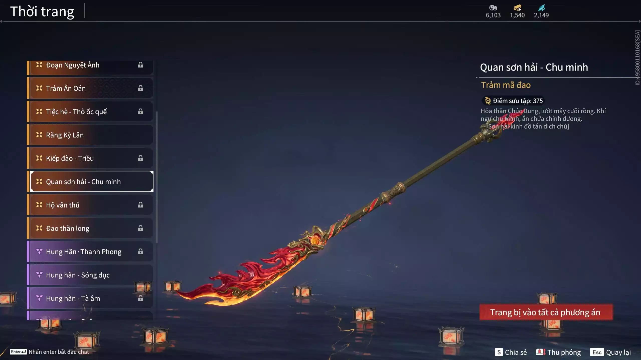Ảnh Acc 637: *** Dư 1m Steam + 1k5 vàng ***5 Vũ khí đỏ: Gậy Như Ý, Thiên Quỳnh, Tinh Đế, Kích Phi Tướng, Ngược Đêm Rạng, 4 Trang phục đỏ: Tân Hôn Nhuộm Đỏ, Cô Phù Thủy Nhỏ, Hóa Thân Minh Vương, Điệp Mộng