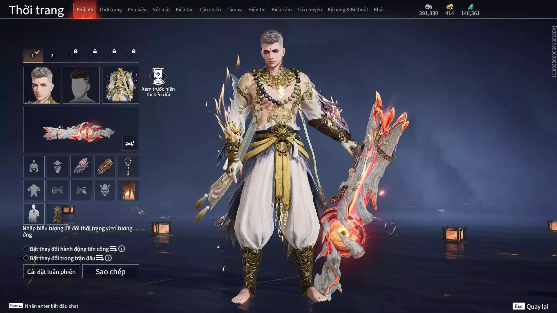 Ảnh Acc 13 đỏ, 6 Vũ Khí Đỏ, 6 Trang phục đỏ, 1 bikini, nhiều đồ vàng, đã mua battle pass, dư 500K Steam.