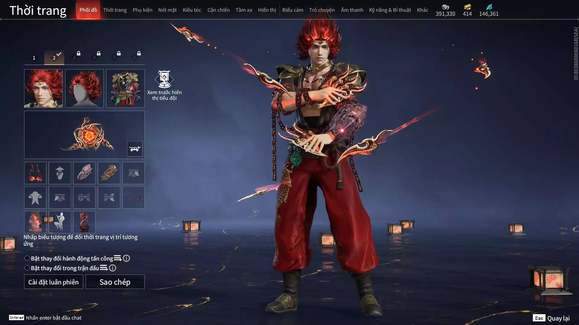Ảnh Acc 13 đỏ, 6 Vũ Khí Đỏ, 6 Trang phục đỏ, 1 bikini, nhiều đồ vàng, đã mua battle pass, dư 500K Steam.