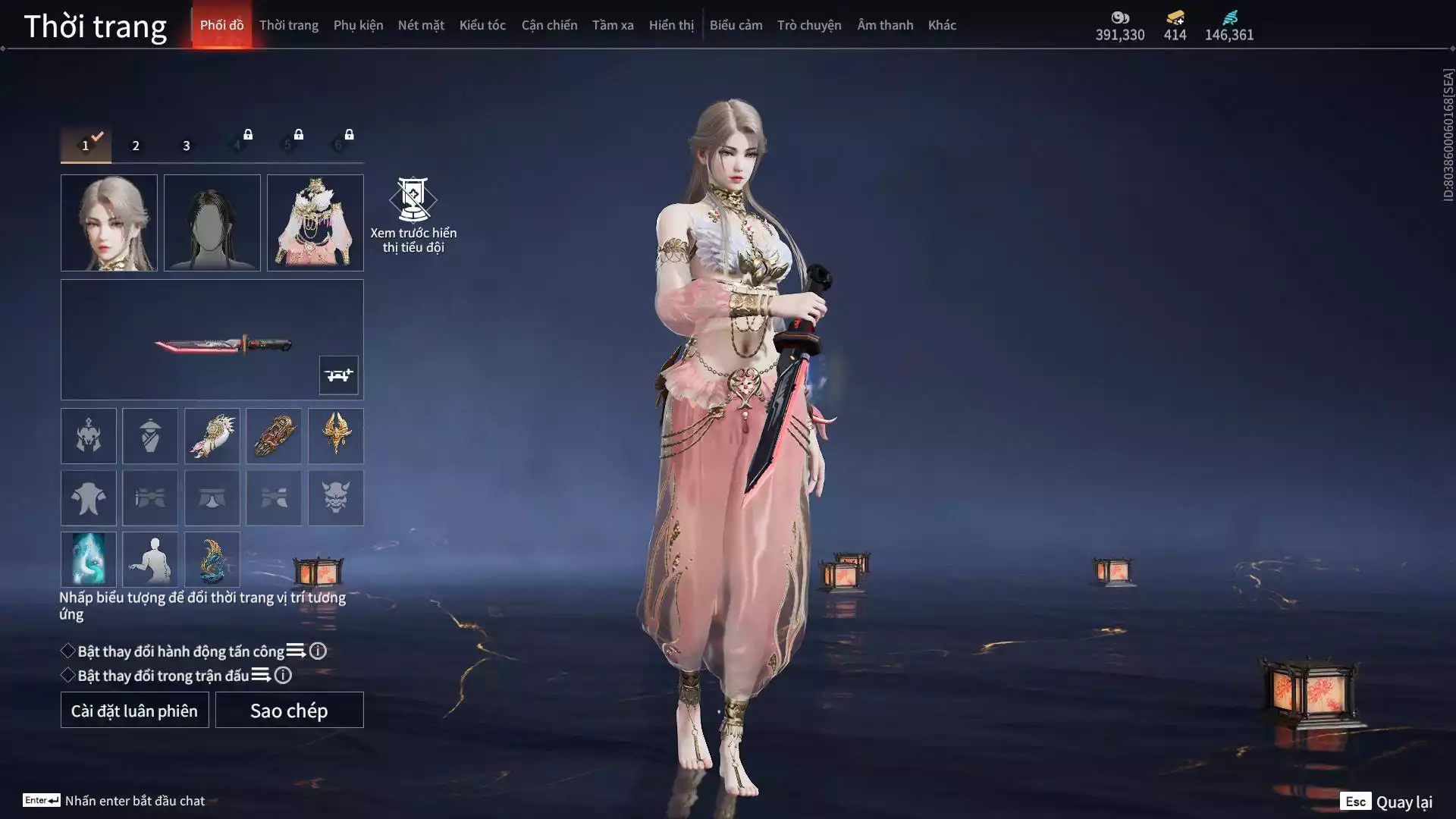Ảnh Acc 13 đỏ, 6 Vũ Khí Đỏ, 6 Trang phục đỏ, 1 bikini, nhiều đồ vàng, đã mua battle pass, dư 500K Steam.
