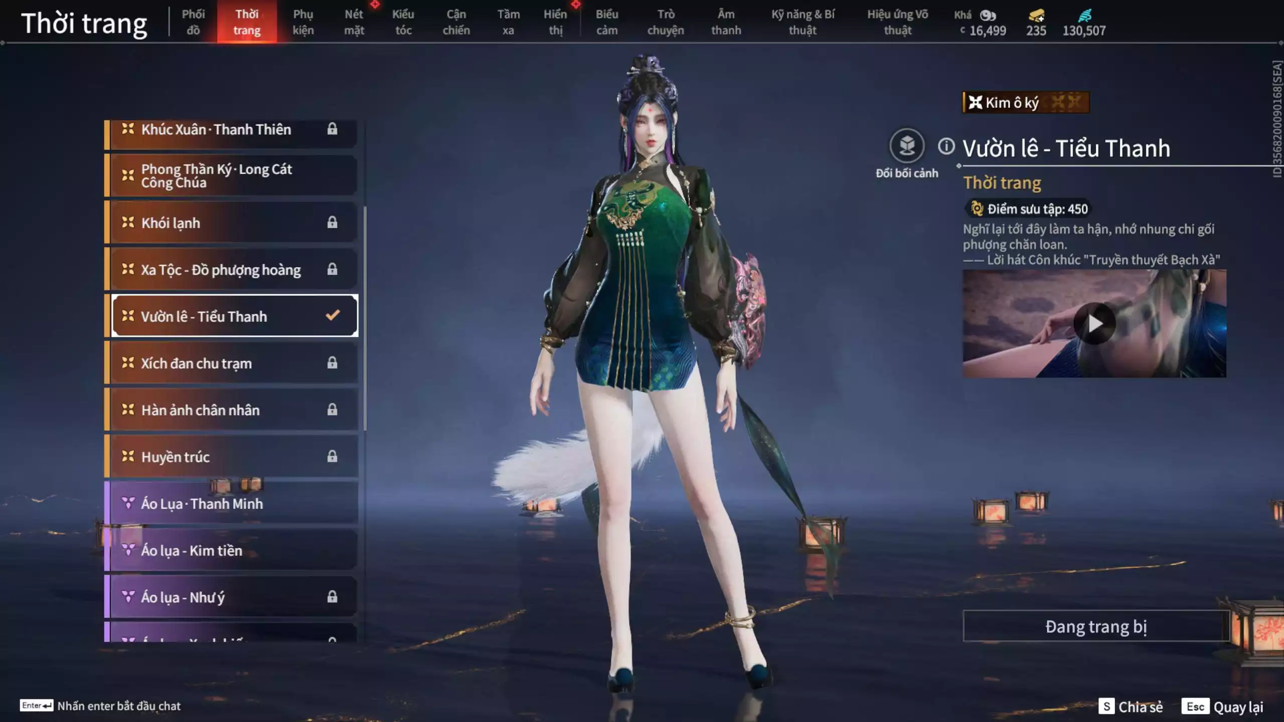 Ảnh Acc 534: 7 Vũ khí: Cung tất phương, Ngược đêm rạng, Kiếm thiếu dương, Song Long Chầu Nguyệt, Tinh Đế, Ánh Thanh Thiên,Long Tước, 5 Trang phục: Hỏa Ngục Giáp Đế, Tân hôn nhuộm đỏ, Thiên nữ anh vân, Điệp mộng, Lệ giao nhân