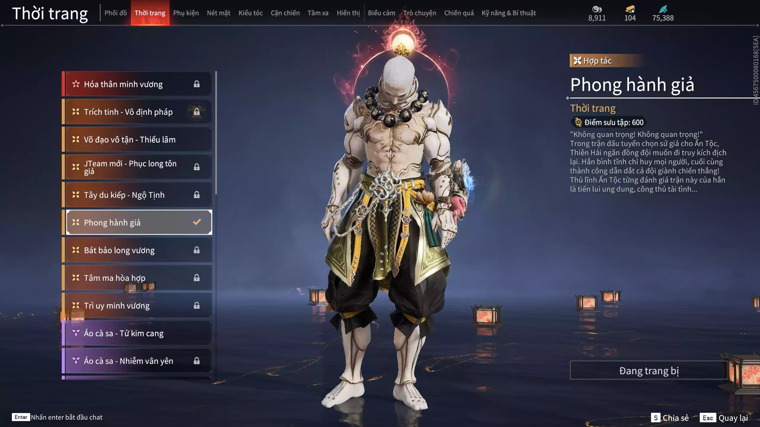 Ảnh Acc 471:3 Vũ khí: Kích Phi Tướng, Song Long Chầu Nguyệt, Đại Đao- Long Tước, 4 Trang phục đỏ: Tân hôn nhuộm đỏ,Giám Binh Hung Thần, Lệ giao nhân, Người Hóa Đạo