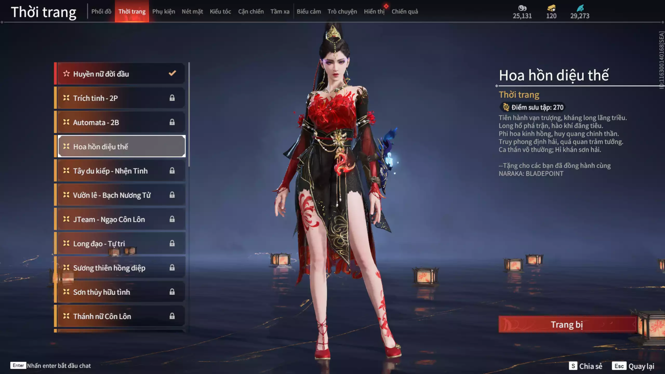 Ảnh Acc 379: 3 Vũ khí đỏ: Tinh Đế, Đại Đao Lang Vương, Đại Đao- Long Tước, 4 Trang phục đỏ: Lăng Tiêu Vũ, Hóa Thân Minh Vương, Yêu Hồ Thông Thiên, Tân Hôn Nhuộm Đỏ