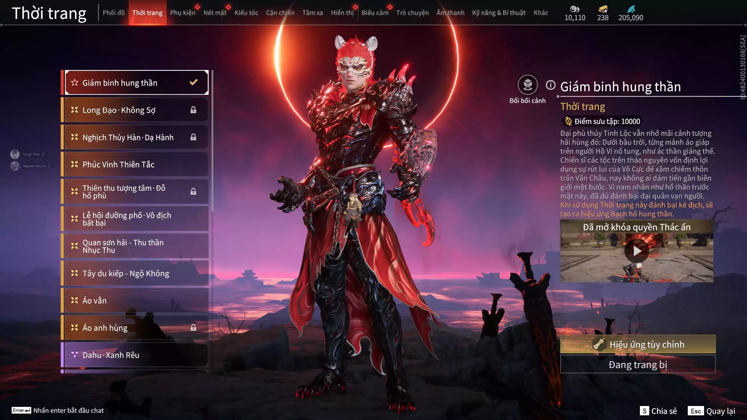 Ảnh Acc 648: Steam có *** Black Myth: Wukong ***, 8 Vũ khí đỏ, 4 Trang phục đỏ