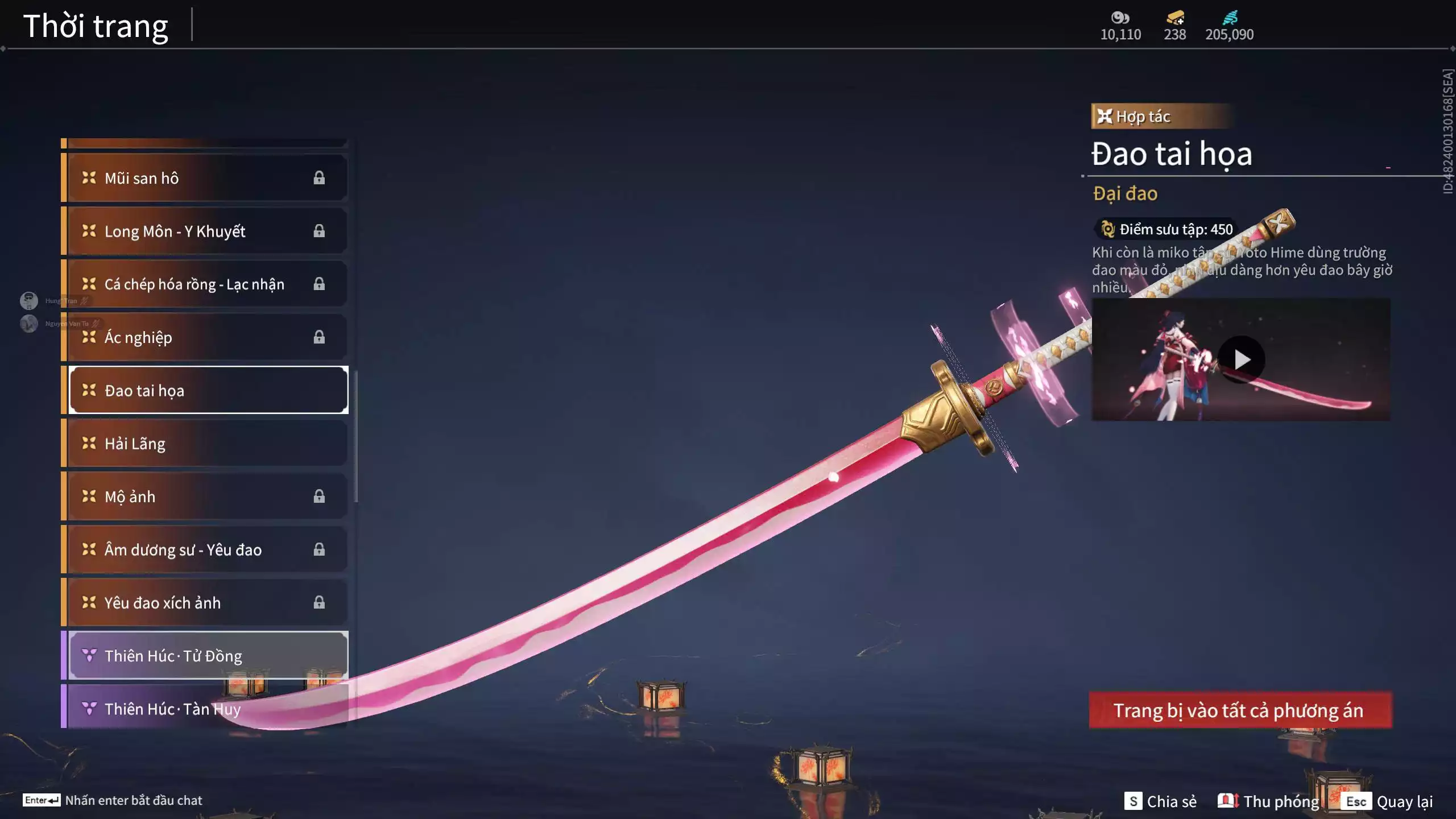 Ảnh Acc 648: Steam có *** Black Myth: Wukong ***, 8 Vũ khí đỏ, 4 Trang phục đỏ