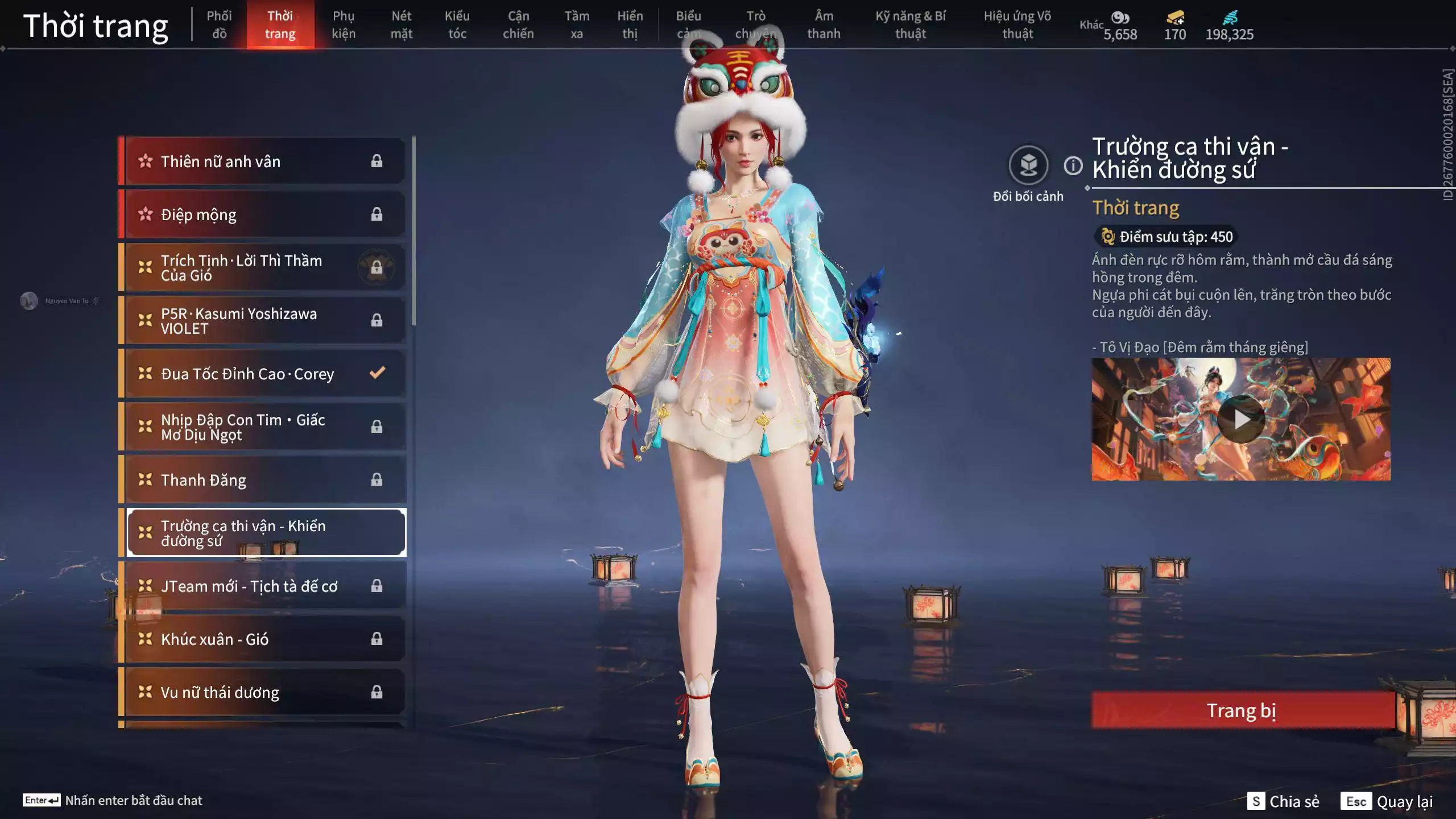 Ảnh Acc 653: 7 Vũ khí đỏ: Hỏa Luân, Kỳ Lân Phách, Tinh Đế, Kích Phi Tướng, Song Long Chầu Nguyệt, Ánh Thanh Thiên, Long Tước, 5 Trang phục đỏ: Tiên Nữ Trong Tranh, Tân Hôn Nhuộm Đỏ, Cô Phù Thủy Nhỏ, Báu Vật Biển, Hoa Của Cát