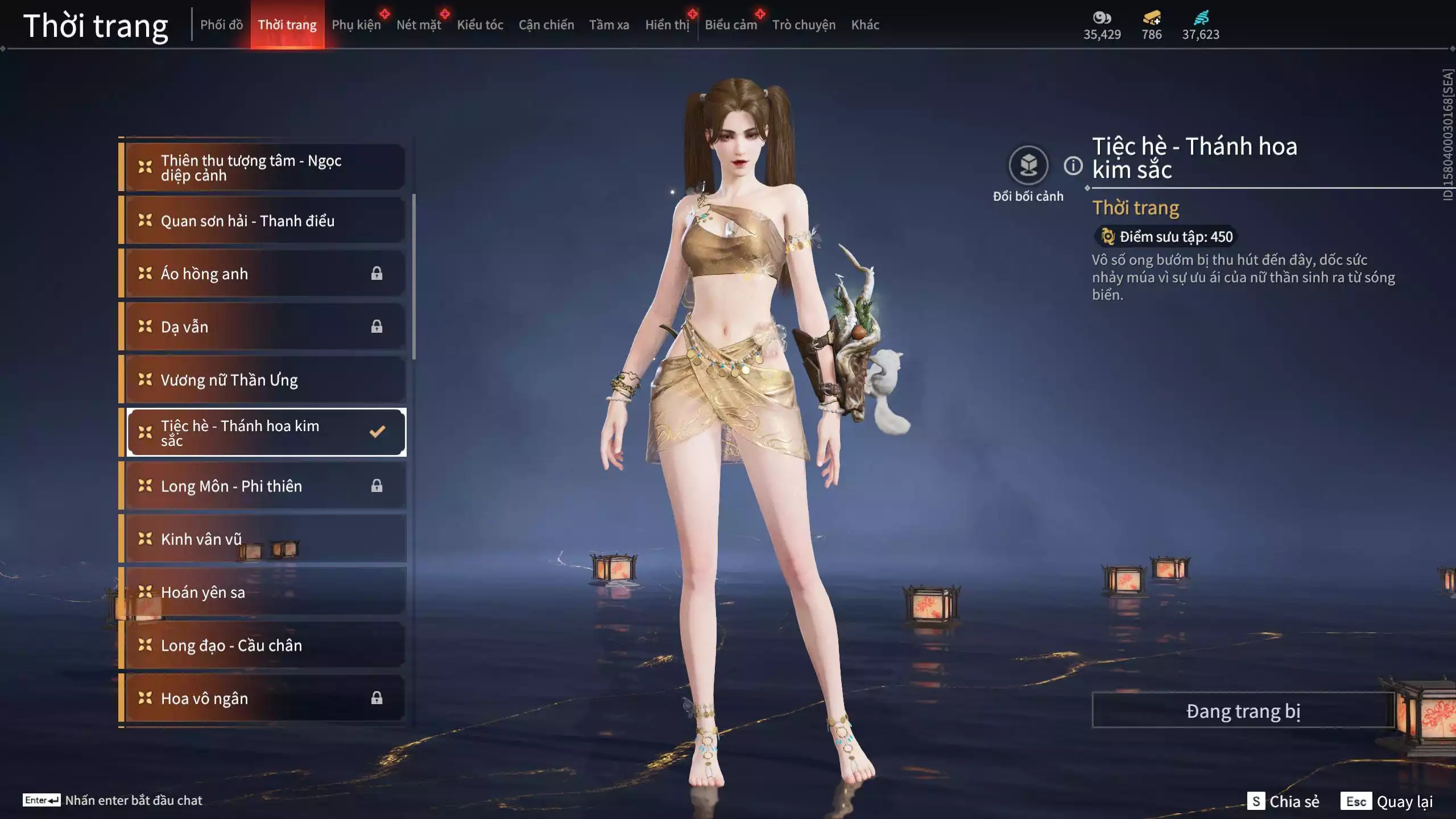 Ảnh Acc 614:Trích Tinh: Tín Thủ Trảm Long ( 1 sao vàng), 12 Vũ khí đỏ, 7 Trang phục đỏ