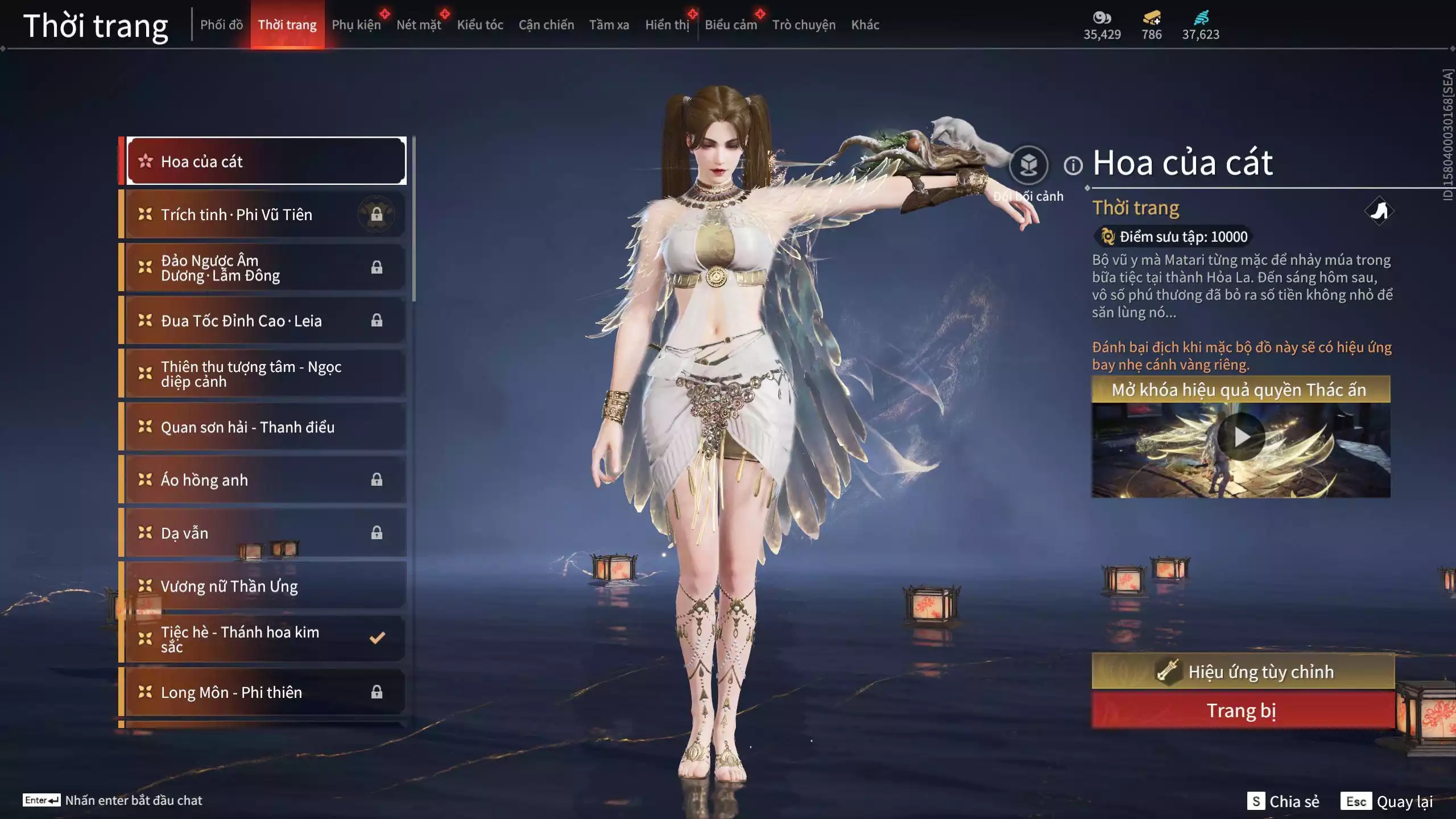 Ảnh Acc 614:Trích Tinh: Tín Thủ Trảm Long ( 1 sao vàng), 12 Vũ khí đỏ, 7 Trang phục đỏ