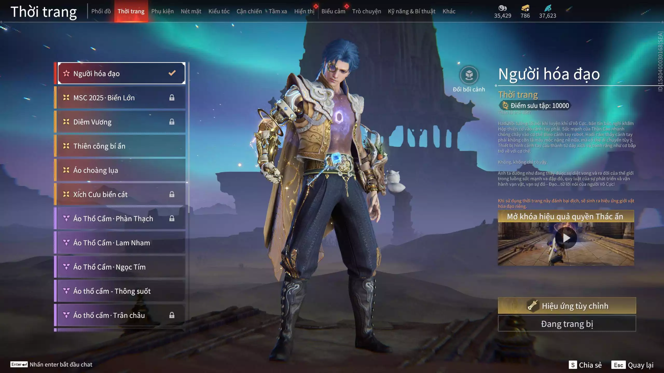 Ảnh Acc 614:Trích Tinh: Tín Thủ Trảm Long ( 1 sao vàng), 12 Vũ khí đỏ, 7 Trang phục đỏ