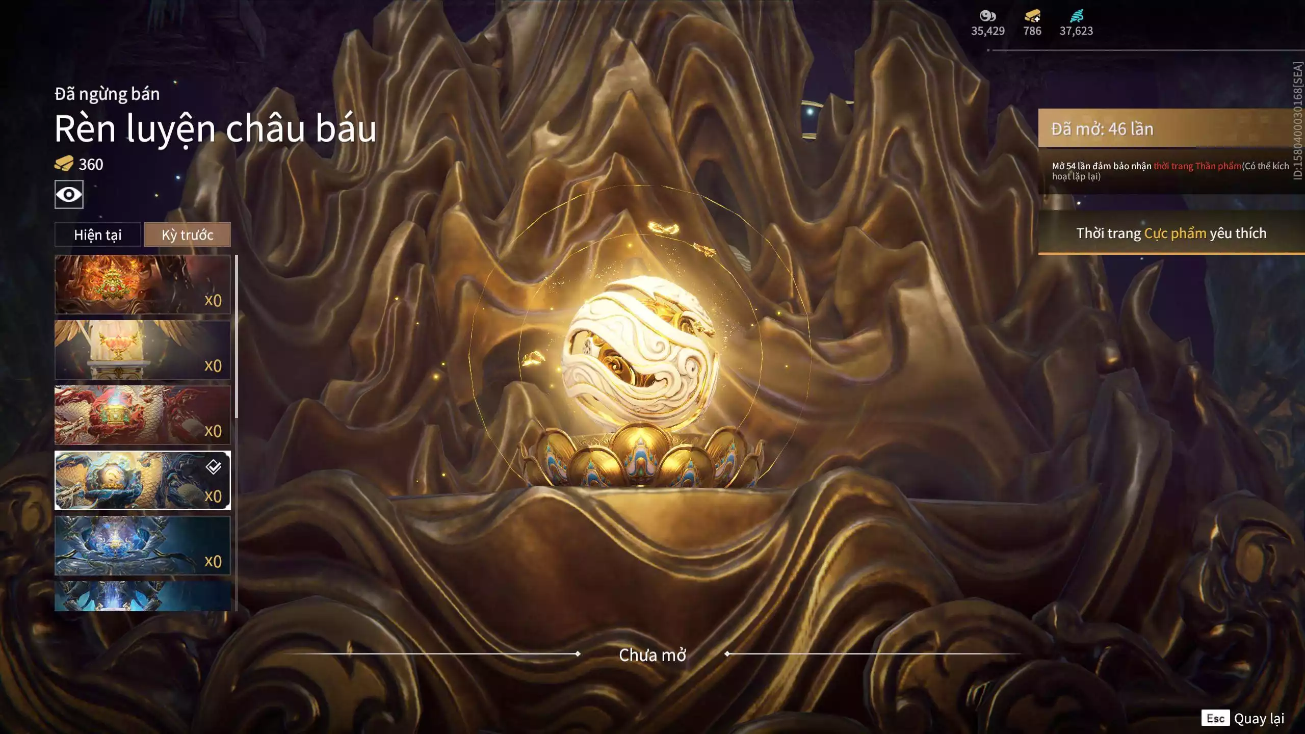 Ảnh Acc 614:Trích Tinh: Tín Thủ Trảm Long ( 1 sao vàng), 12 Vũ khí đỏ, 7 Trang phục đỏ