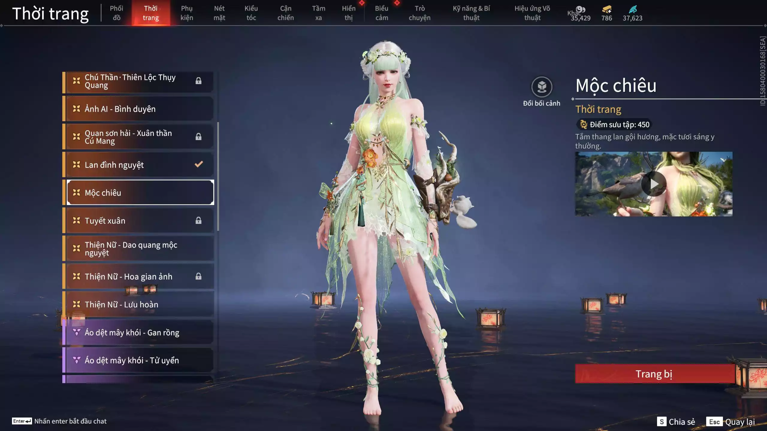 Ảnh Acc 614:Trích Tinh: Tín Thủ Trảm Long ( 1 sao vàng), 12 Vũ khí đỏ, 7 Trang phục đỏ