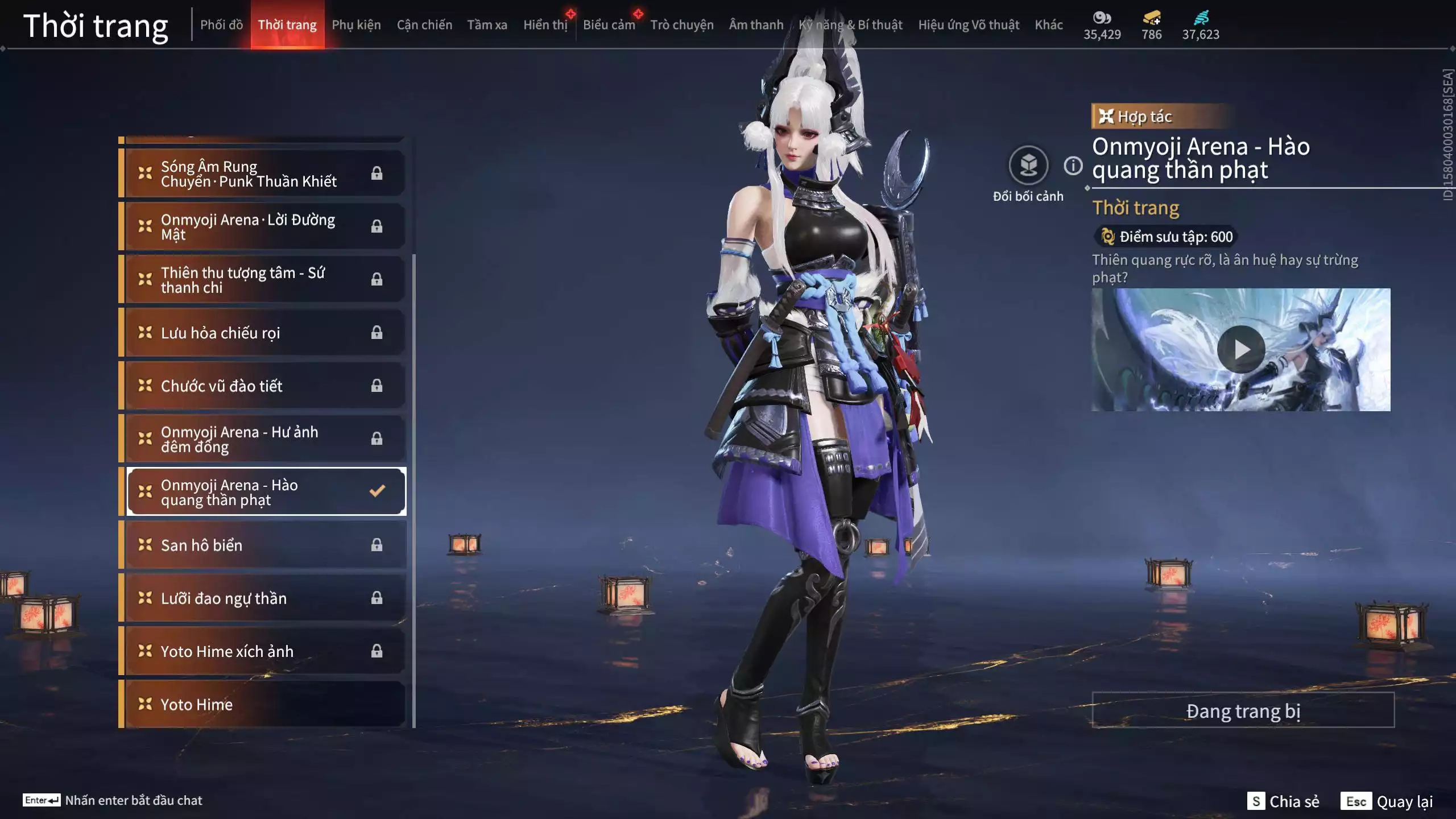 Ảnh Acc 614:Trích Tinh: Tín Thủ Trảm Long ( 1 sao vàng), 12 Vũ khí đỏ, 7 Trang phục đỏ