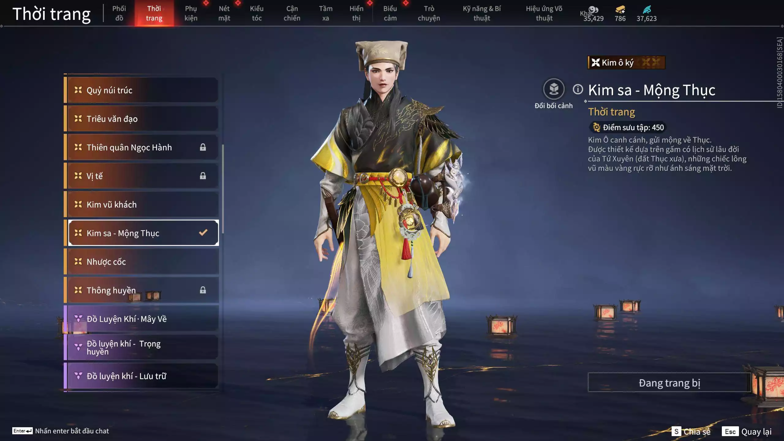 Ảnh Acc 614:Trích Tinh: Tín Thủ Trảm Long ( 1 sao vàng), 12 Vũ khí đỏ, 7 Trang phục đỏ