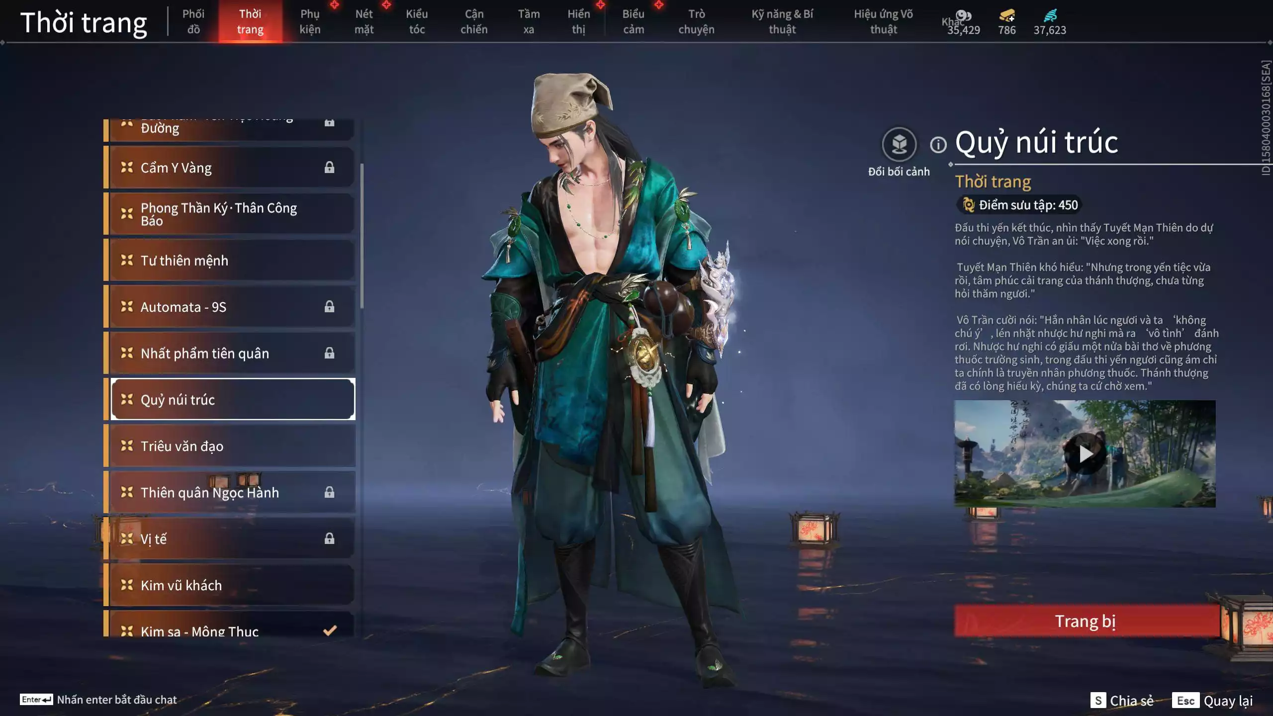 Ảnh Acc 614:Trích Tinh: Tín Thủ Trảm Long ( 1 sao vàng), 12 Vũ khí đỏ, 7 Trang phục đỏ