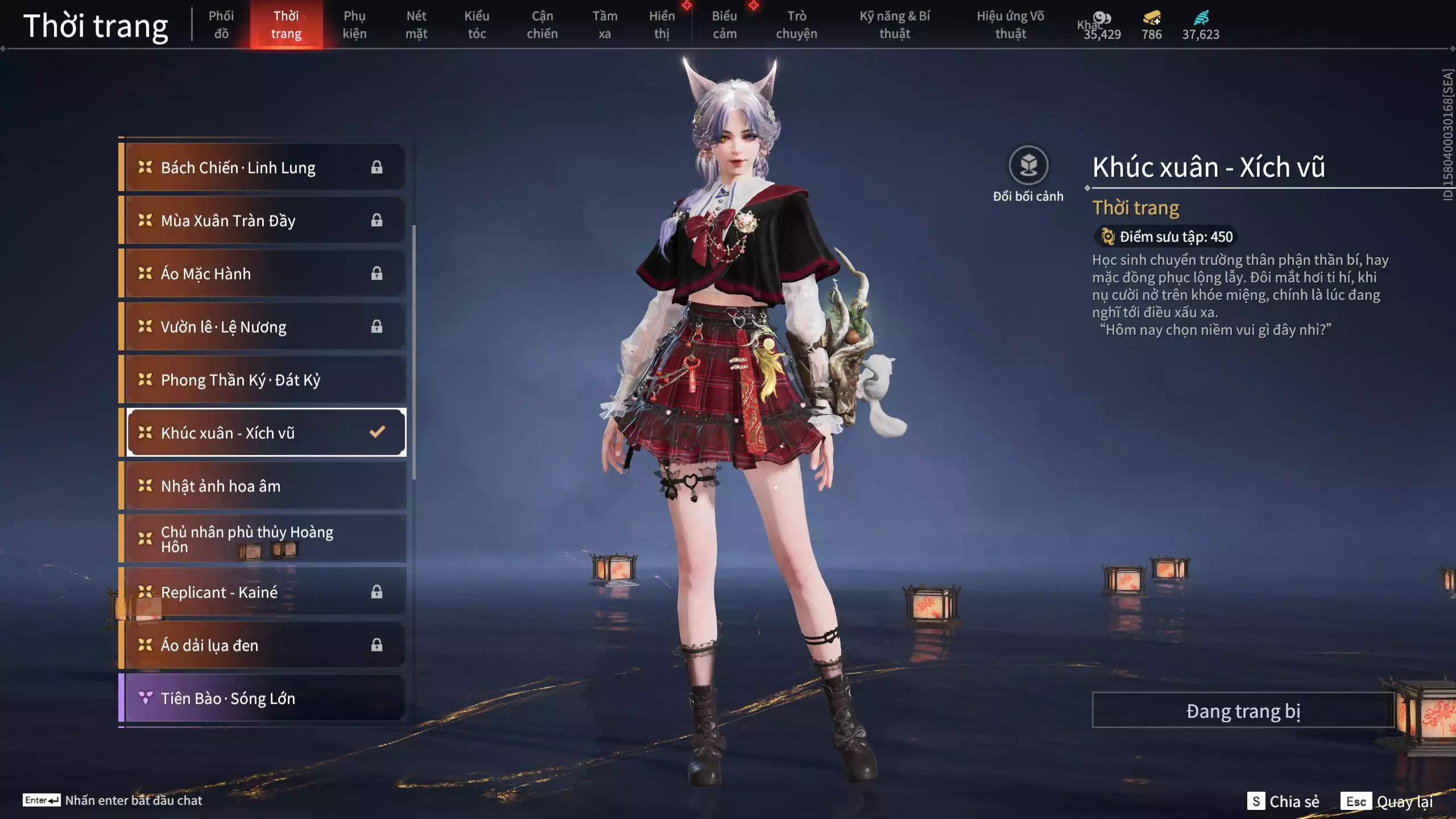 Ảnh Acc 614:Trích Tinh: Tín Thủ Trảm Long ( 1 sao vàng), 12 Vũ khí đỏ, 7 Trang phục đỏ