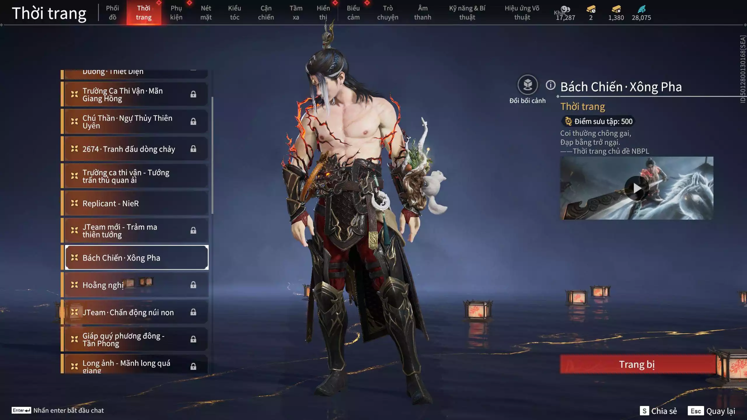 Ảnh Acc 494: 7 Vũ khí đỏ: Ngược Đêm Rạng, Song Long Chầu Nguyệt, Đại Đao Lang Vương, Bỉ Nghệ, Kích Phi Tướng, Pháo- Thiên Phạt, Long Tước, 3 Trang phục đỏ: Tân Hôn Nhuộm Đỏ, Giám Binh Hung Thần, Thanh Long Tướng Tinh