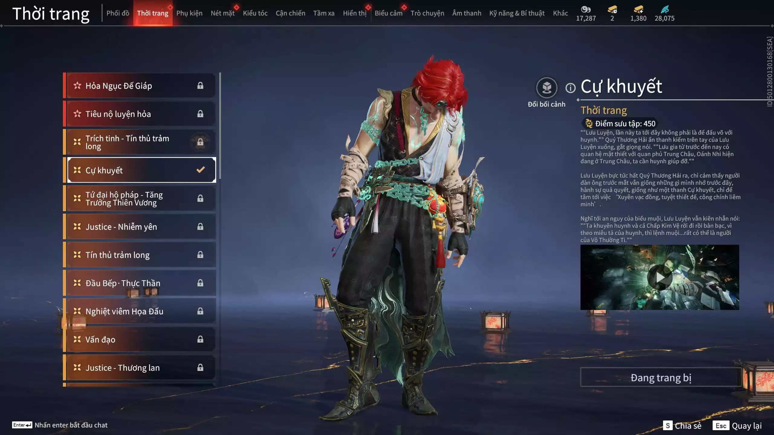 Ảnh Acc 494: 7 Vũ khí đỏ: Ngược Đêm Rạng, Song Long Chầu Nguyệt, Đại Đao Lang Vương, Bỉ Nghệ, Kích Phi Tướng, Pháo- Thiên Phạt, Long Tước, 3 Trang phục đỏ: Tân Hôn Nhuộm Đỏ, Giám Binh Hung Thần, Thanh Long Tướng Tinh