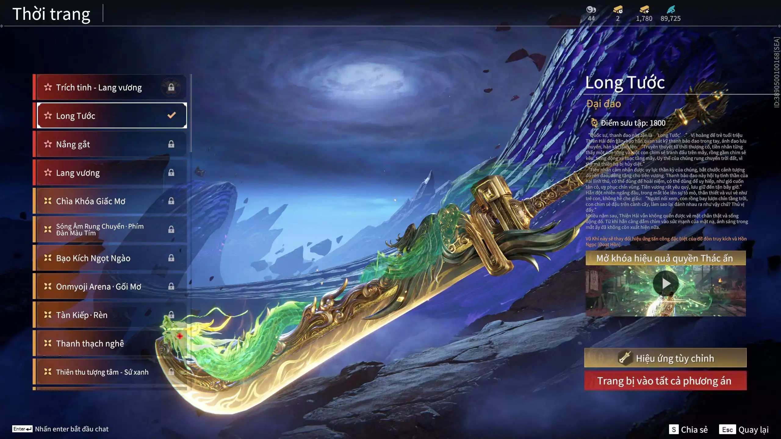 Ảnh Acc 567: ***Sẵn 1780 vàng***5 Đồ đỏ: Lăng Tiêu Vũ, Thiên Nữ Anh Vân, Hóa Thân Minh Vương, Giám Binh Hung Thần, Long Tước