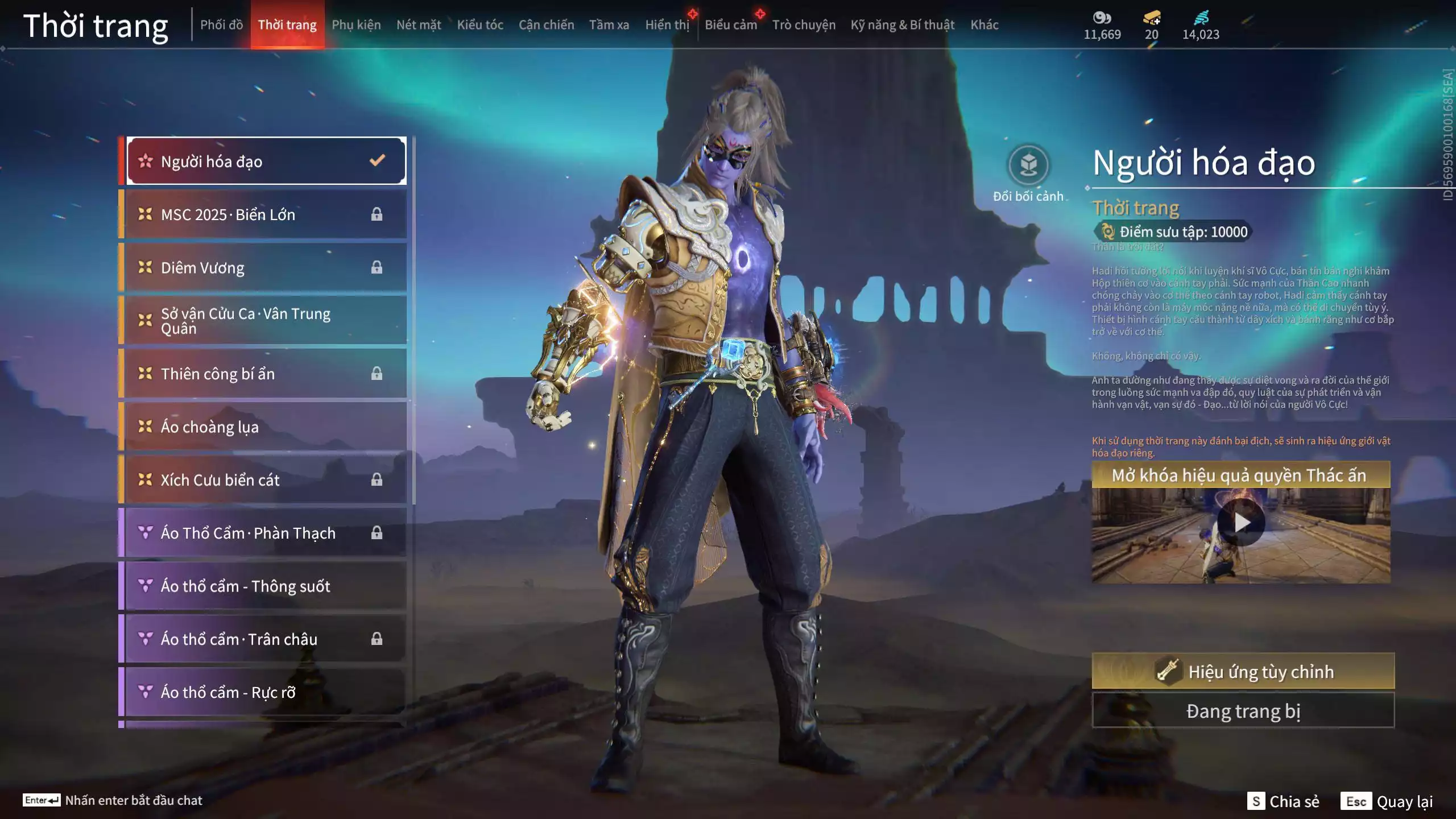 Ảnh Acc 530: 4 Vũ khí đỏ: Kiếm Thiếu Dương, Kích phi tướng, Song Long Chầu Nguyệt, Long Tước, 4 Thời trang đỏ: Giám binh hung thần, Hóa Thân Minh Vương, Người Hóa Đạo, Điệp Mộng