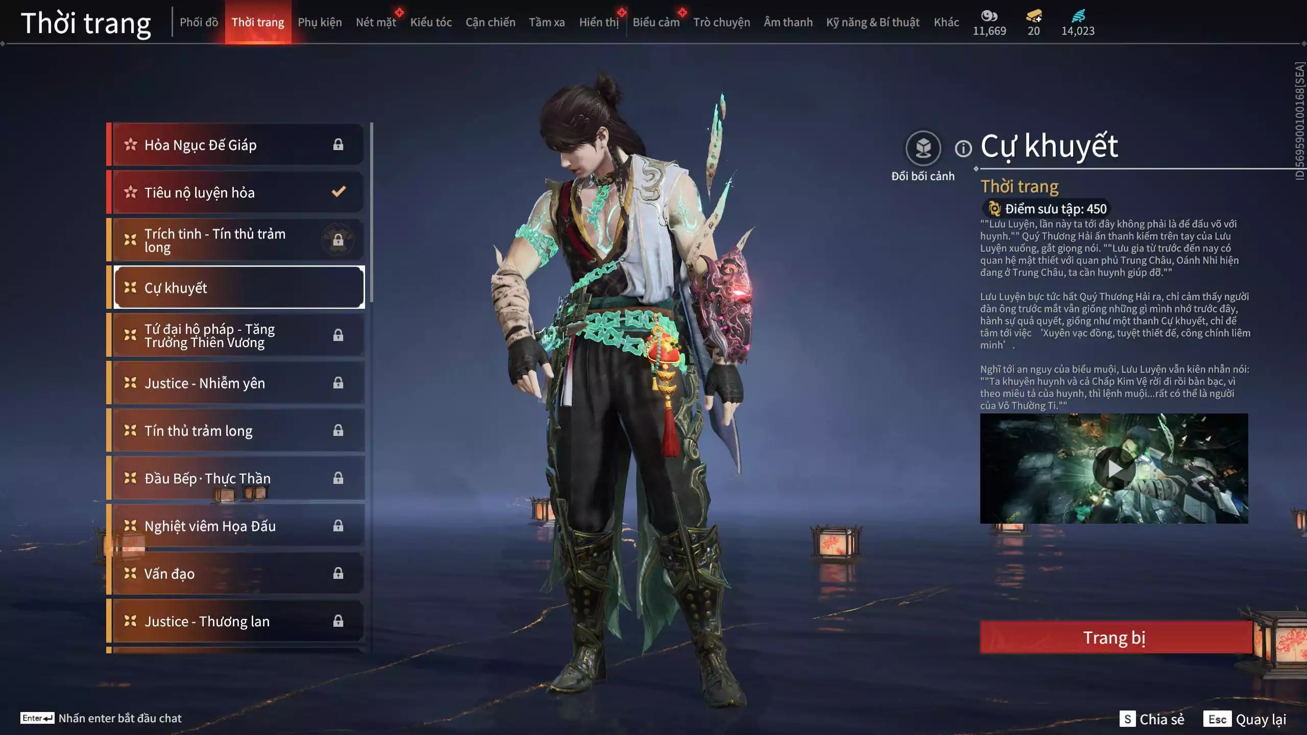 Ảnh Acc 530: 4 Vũ khí đỏ: Kiếm Thiếu Dương, Kích phi tướng, Song Long Chầu Nguyệt, Long Tước, 4 Thời trang đỏ: Giám binh hung thần, Hóa Thân Minh Vương, Người Hóa Đạo, Điệp Mộng