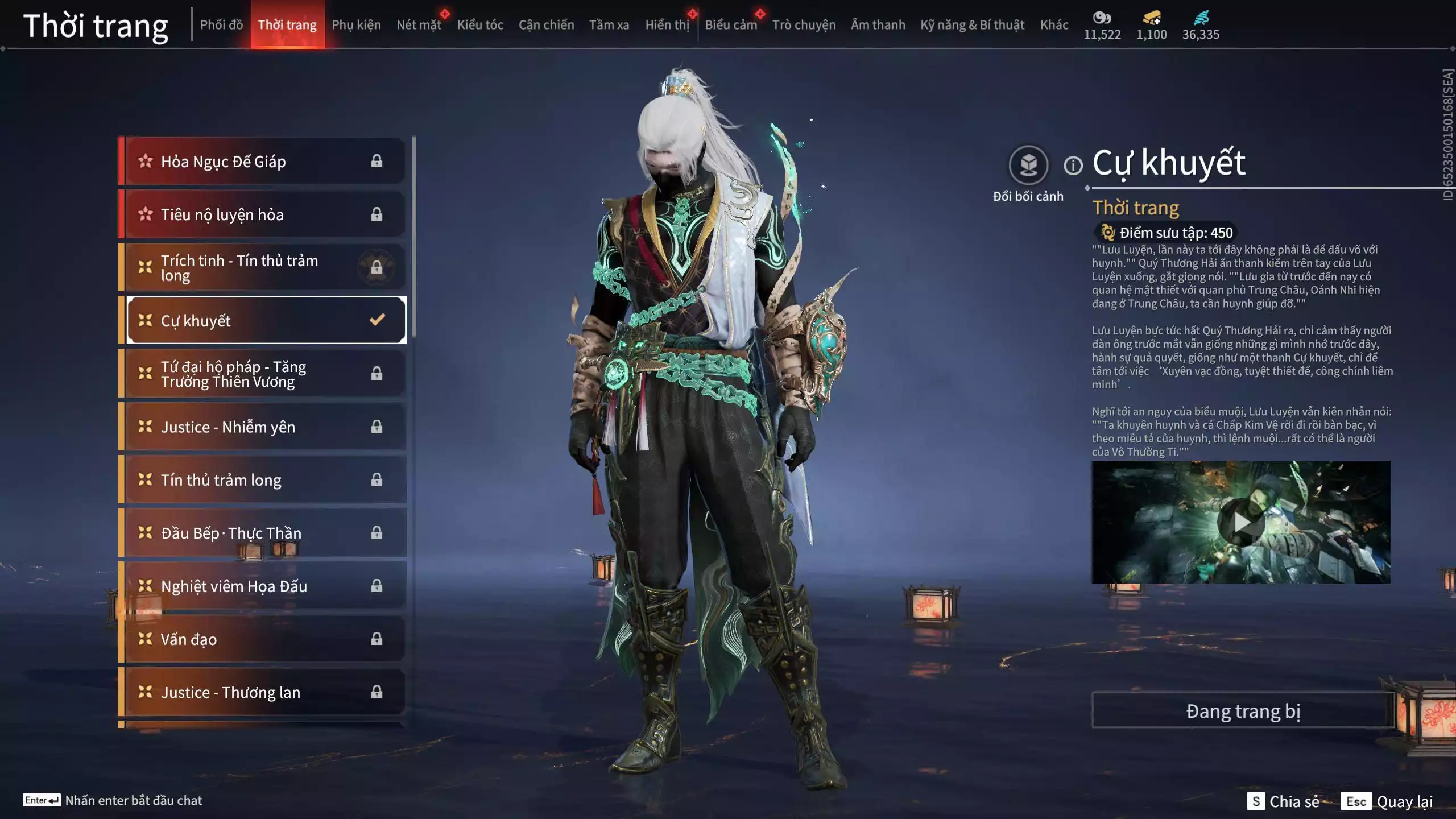 Ảnh Acc 550: ***Sẵn 1100 vàng*** 5 Vũ khí đỏ: Thương Linh Tê, Đại Đao Lang Vương, Long Tước , Song Long Chầu Nguyệt, Pháo- Thiên Phạt, 1 Trang phục đỏ: Lệ Giao Nhân