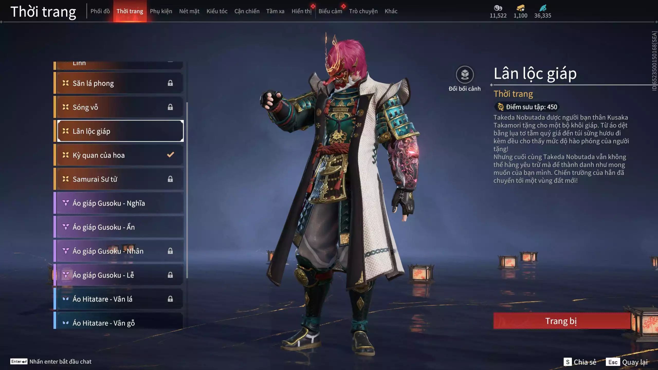 Ảnh Acc 550: ***Sẵn 1100 vàng*** 5 Vũ khí đỏ: Thương Linh Tê, Đại Đao Lang Vương, Long Tước , Song Long Chầu Nguyệt, Pháo- Thiên Phạt, 1 Trang phục đỏ: Lệ Giao Nhân