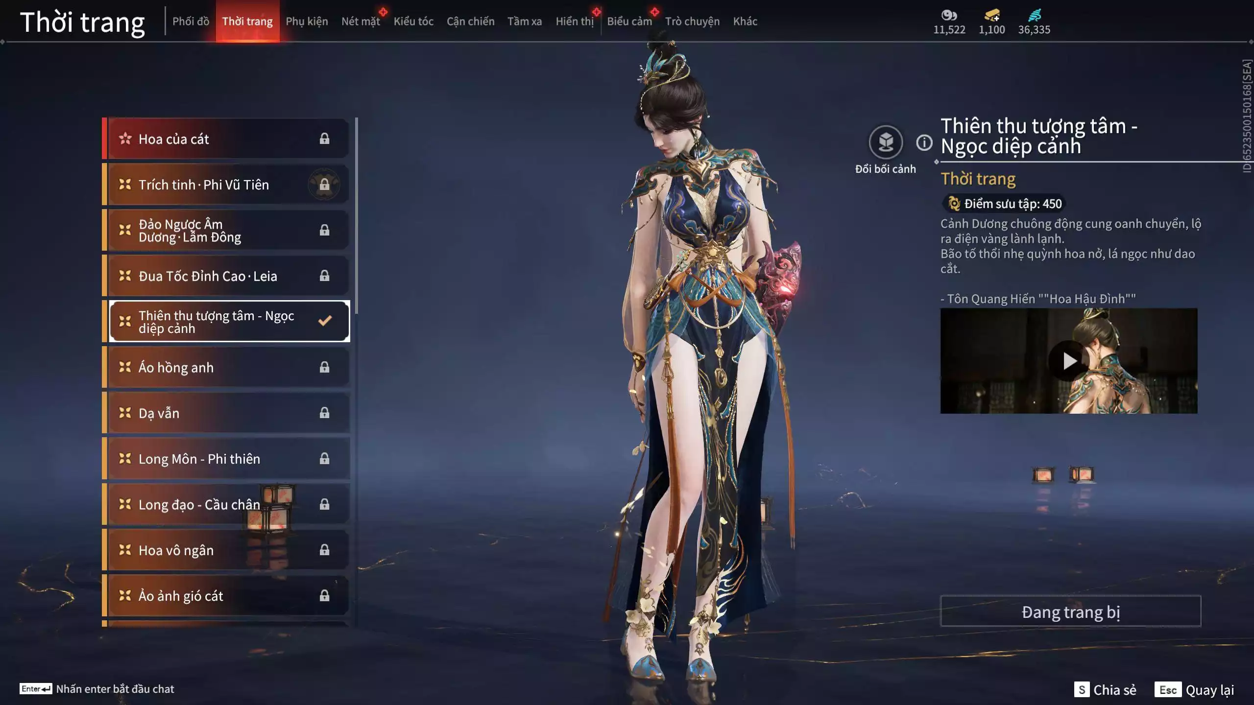 Ảnh Acc 550: ***Sẵn 1100 vàng*** 5 Vũ khí đỏ: Thương Linh Tê, Đại Đao Lang Vương, Long Tước , Song Long Chầu Nguyệt, Pháo- Thiên Phạt, 1 Trang phục đỏ: Lệ Giao Nhân