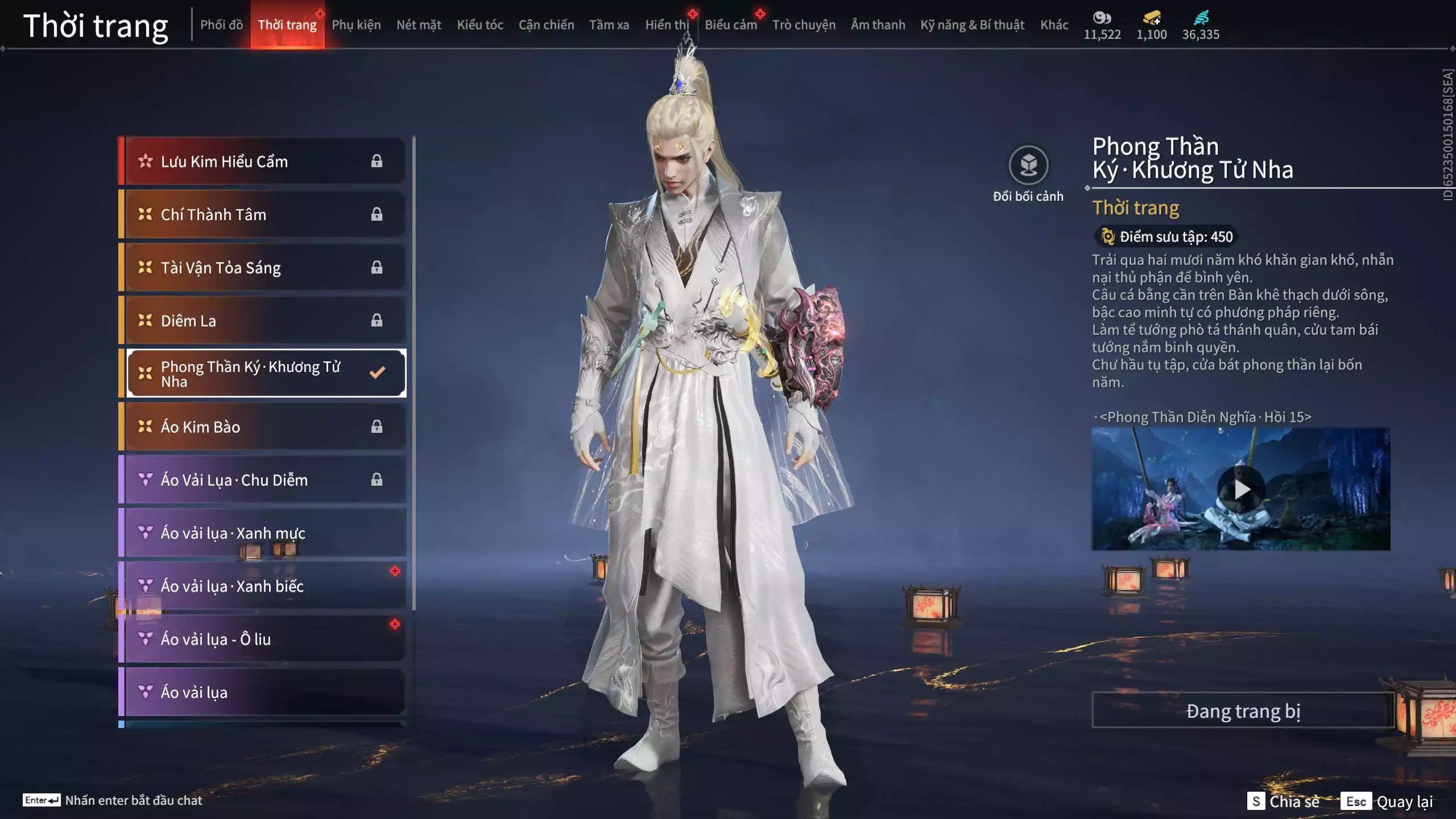 Ảnh Acc 550: ***Sẵn 1100 vàng*** 5 Vũ khí đỏ: Thương Linh Tê, Đại Đao Lang Vương, Long Tước , Song Long Chầu Nguyệt, Pháo- Thiên Phạt, 1 Trang phục đỏ: Lệ Giao Nhân