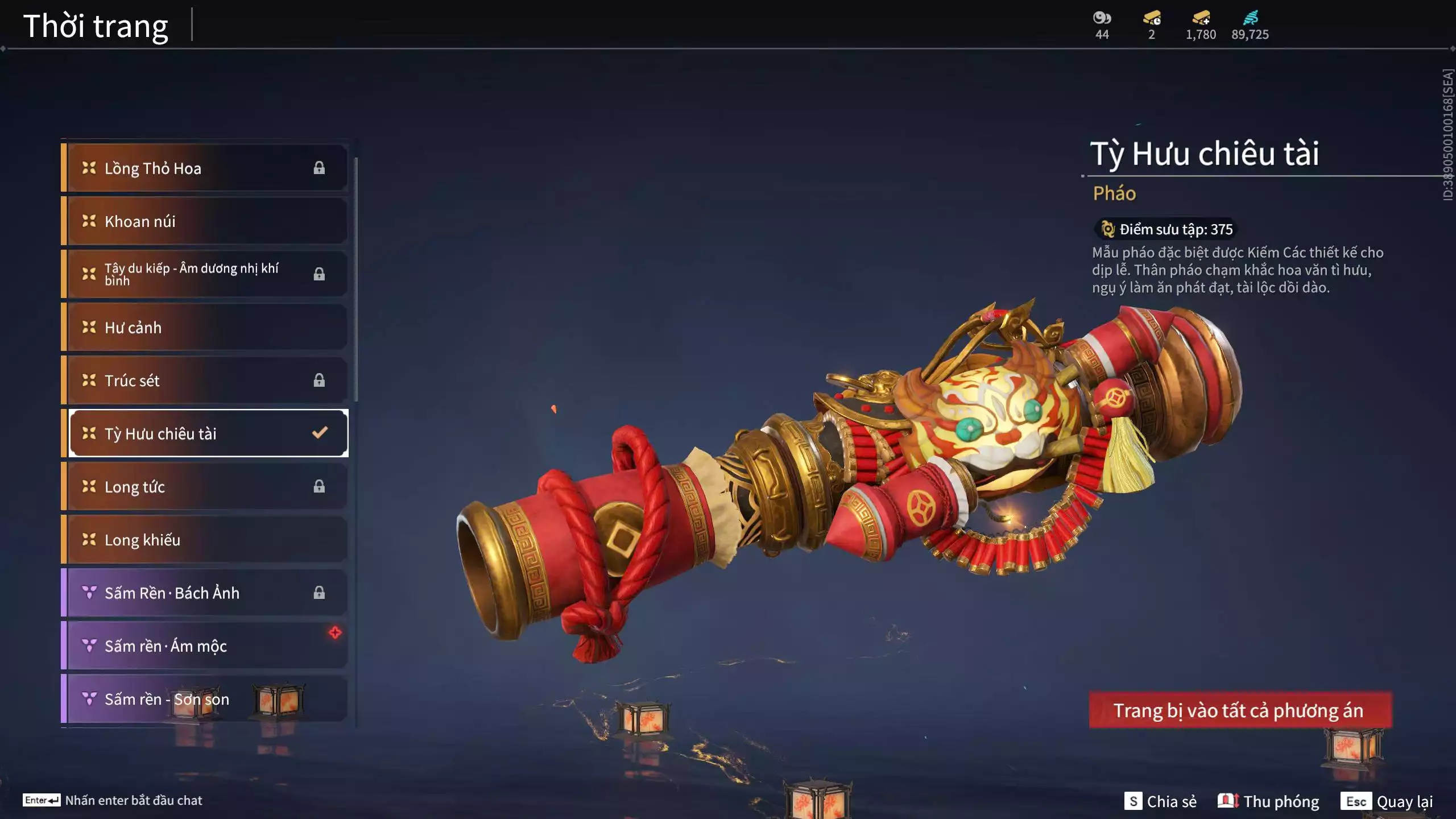 Ảnh Acc 567: ***Sẵn 1780 vàng***5 Đồ đỏ: Lăng Tiêu Vũ, Thiên Nữ Anh Vân, Hóa Thân Minh Vương, Giám Binh Hung Thần, Long Tước