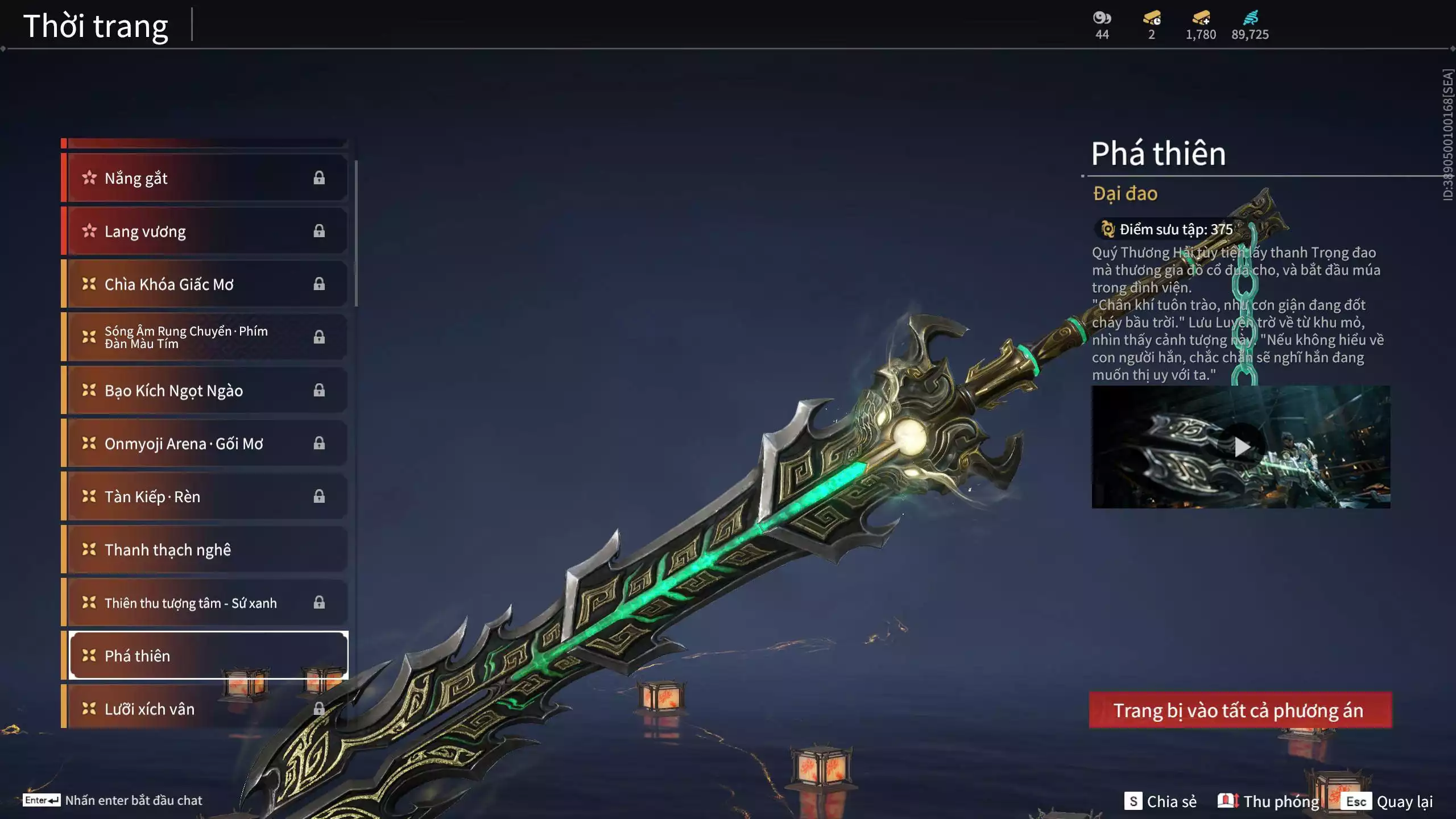 Ảnh Acc 567: ***Sẵn 1780 vàng***5 Đồ đỏ: Lăng Tiêu Vũ, Thiên Nữ Anh Vân, Hóa Thân Minh Vương, Giám Binh Hung Thần, Long Tước