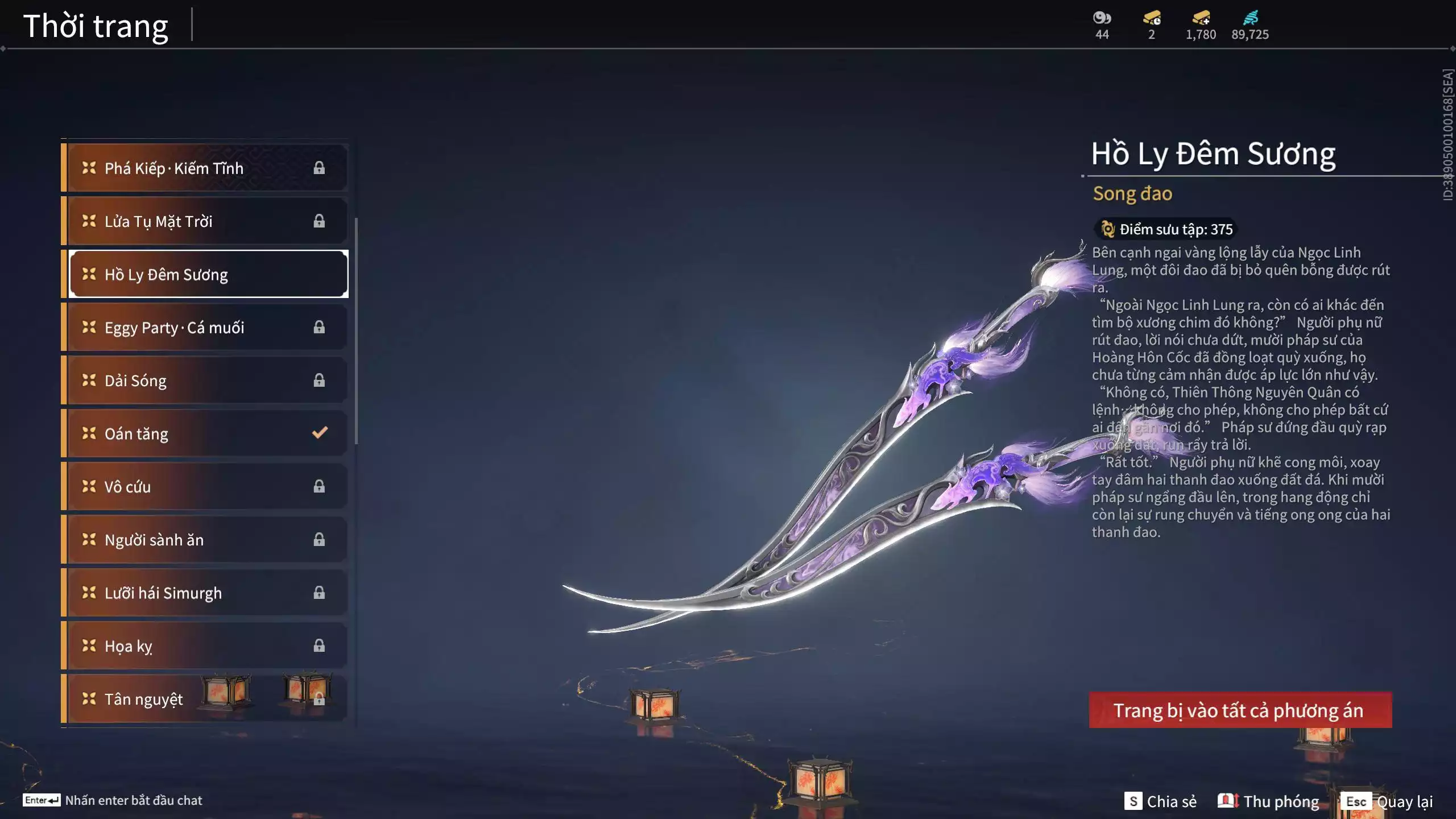 Ảnh Acc 567: ***Sẵn 1780 vàng***5 Đồ đỏ: Lăng Tiêu Vũ, Thiên Nữ Anh Vân, Hóa Thân Minh Vương, Giám Binh Hung Thần, Long Tước