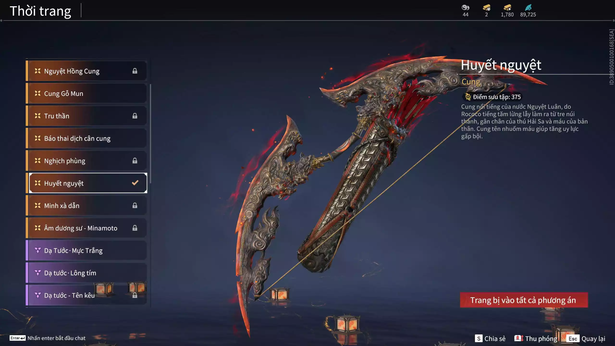 Ảnh Acc 567: ***Sẵn 1780 vàng***5 Đồ đỏ: Lăng Tiêu Vũ, Thiên Nữ Anh Vân, Hóa Thân Minh Vương, Giám Binh Hung Thần, Long Tước