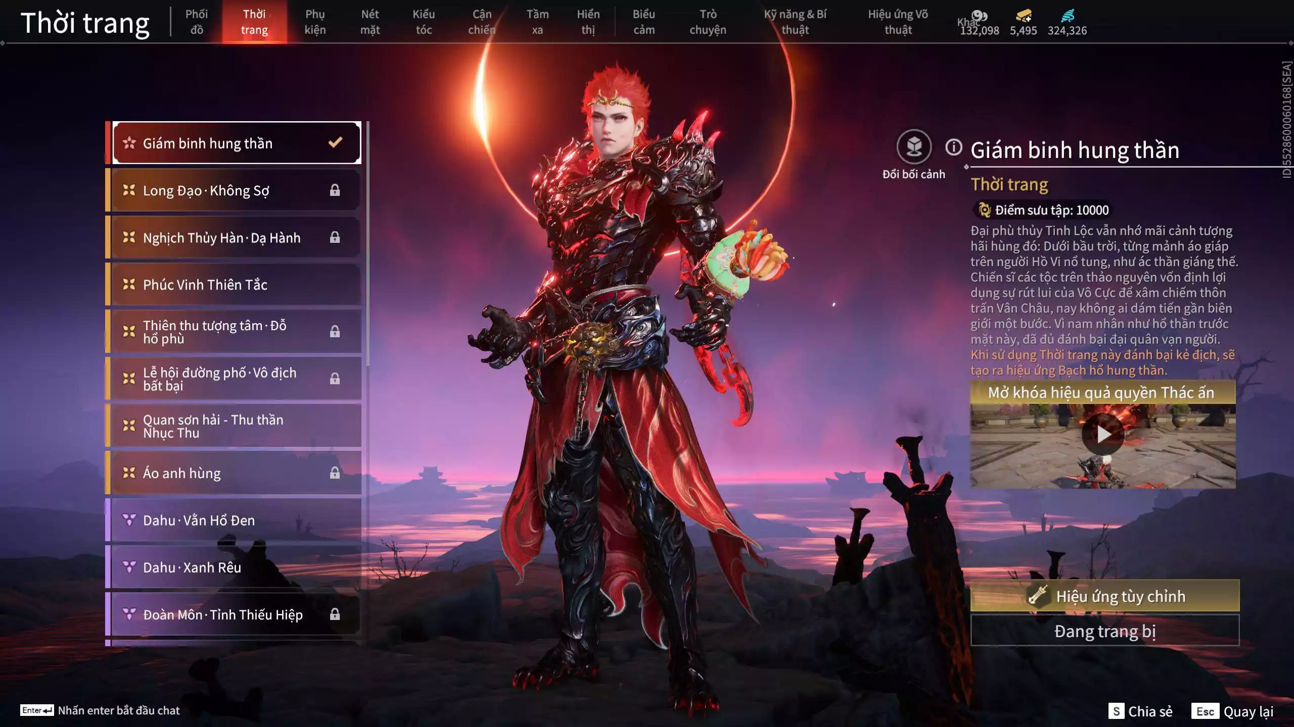 Ảnh Acc 645:***Sẵn 5K5 Vàng***8 Vũ khí đỏ, 7 Trang phục đỏ