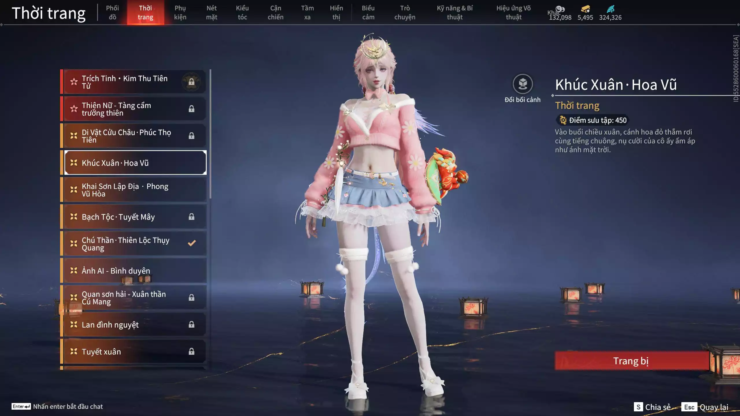 Ảnh Acc 645:***Sẵn 5K5 Vàng***8 Vũ khí đỏ, 7 Trang phục đỏ