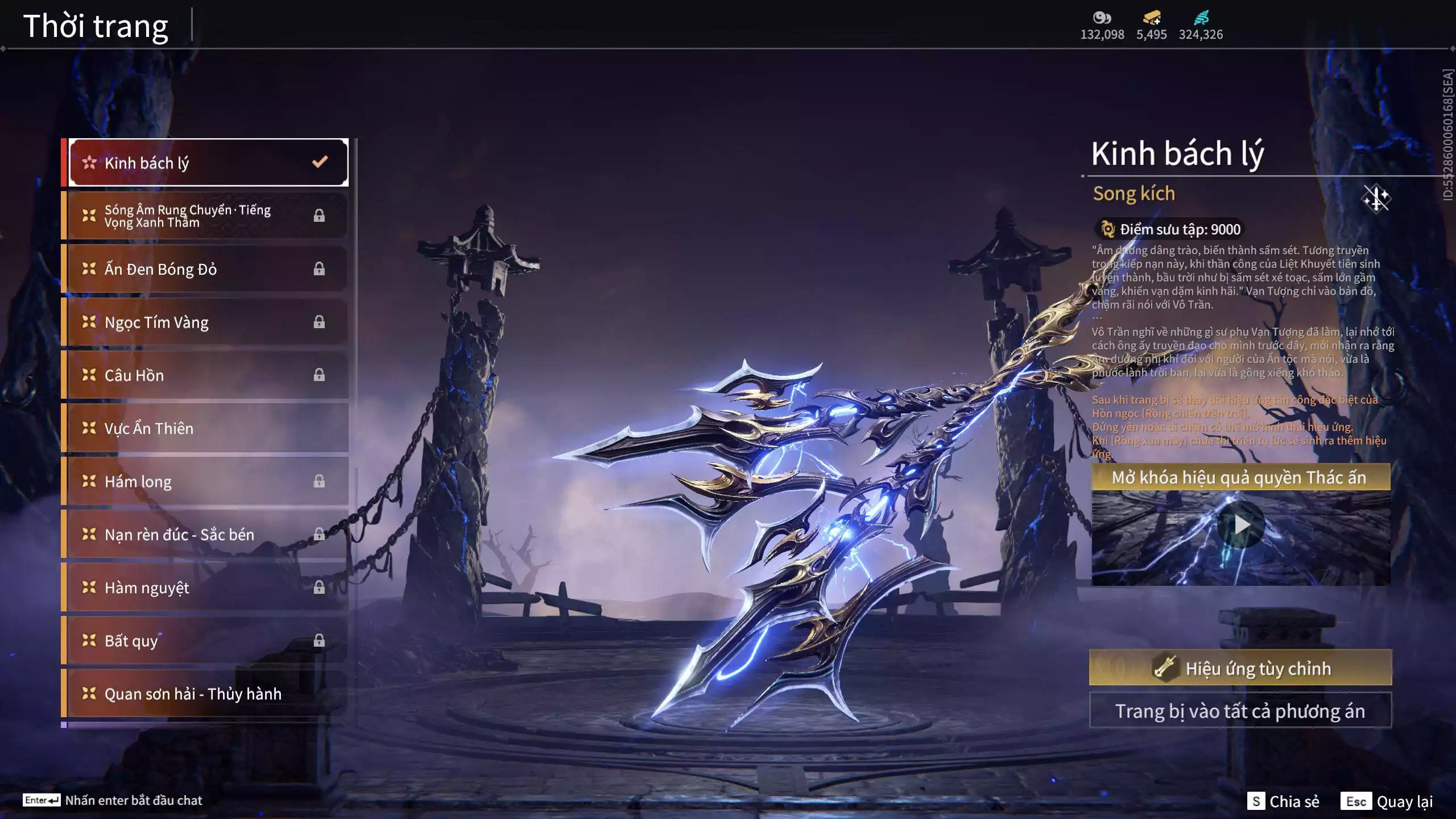 Ảnh Acc 645:***Sẵn 5K5 Vàng***8 Vũ khí đỏ, 7 Trang phục đỏ