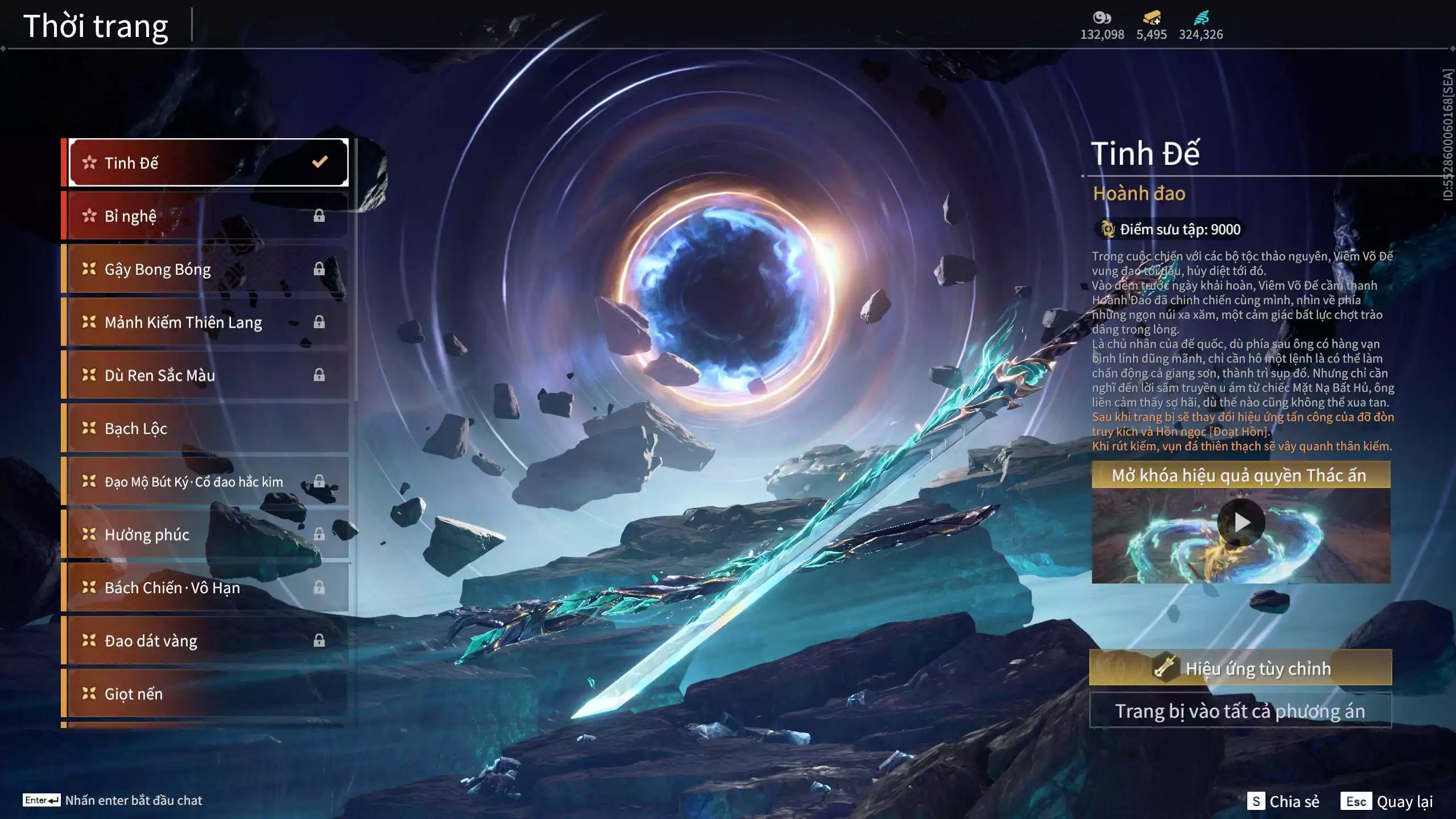 Ảnh Acc 645:***Sẵn 5K5 Vàng***8 Vũ khí đỏ, 7 Trang phục đỏ