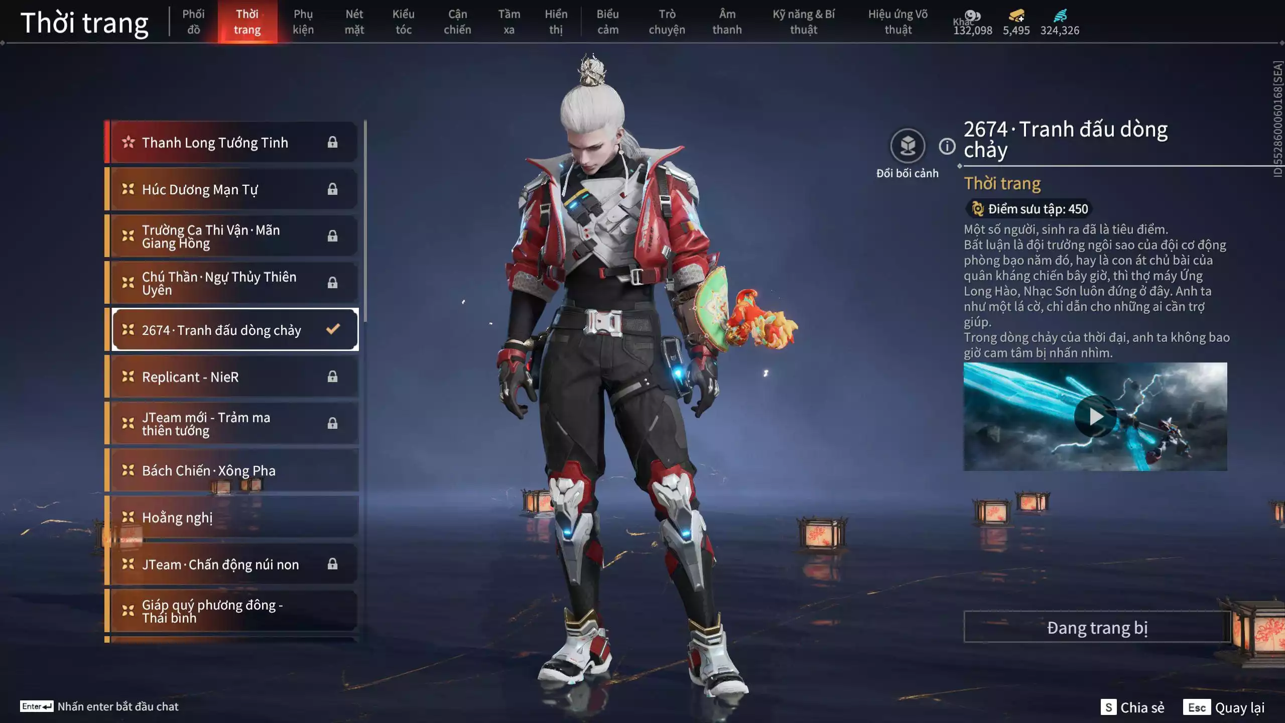 Ảnh Acc 645:***Sẵn 5K5 Vàng***8 Vũ khí đỏ, 7 Trang phục đỏ