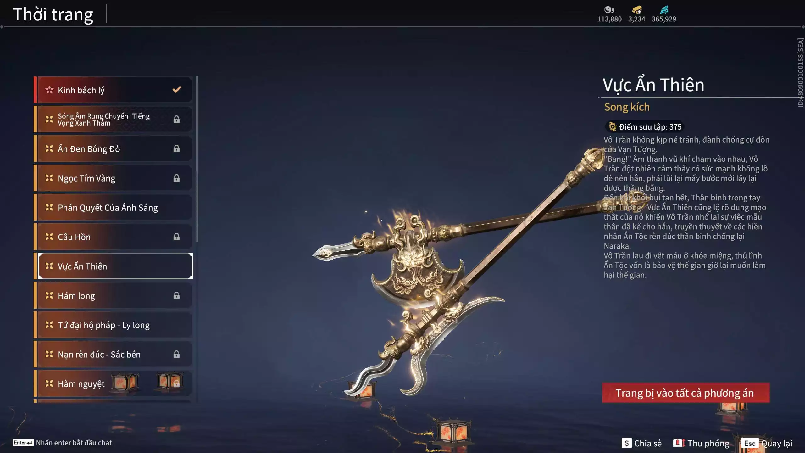 Ảnh Acc 609: ***Acc Vip-Sẵn 3200 Vàng***