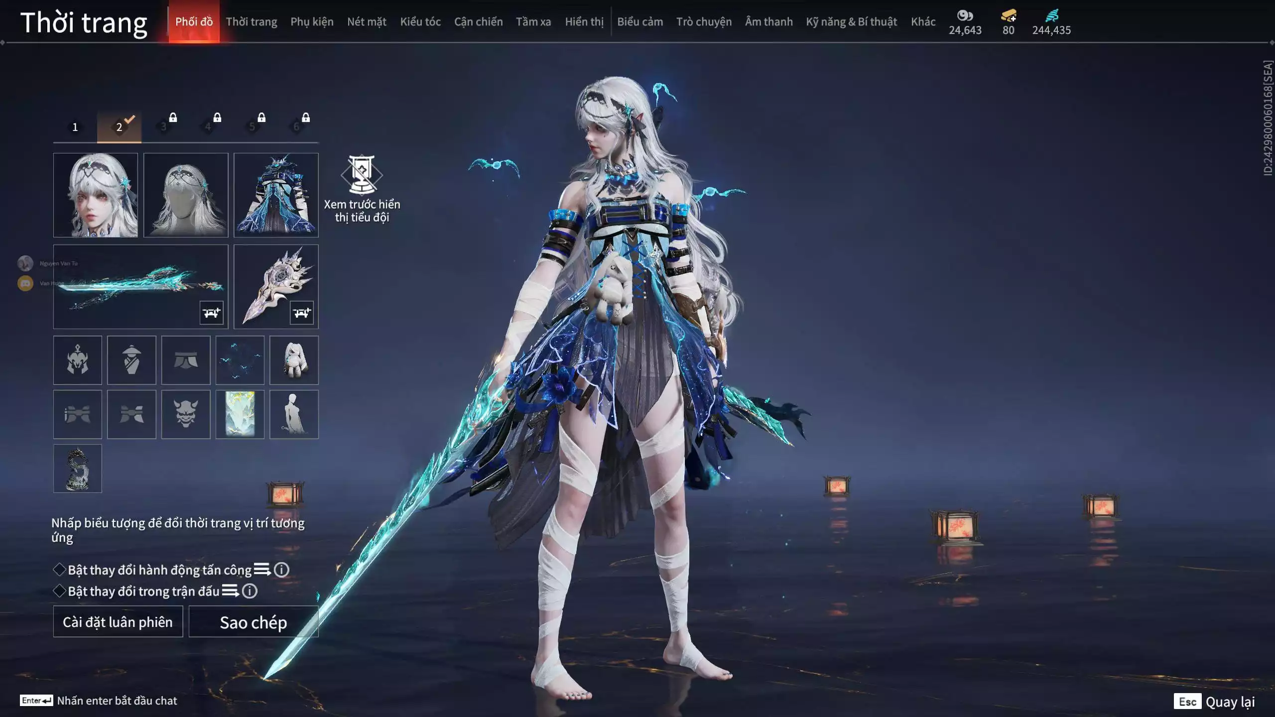 Ảnh Acc 412: 8 Vũ khí đỏ, 5 Trang phục đỏ